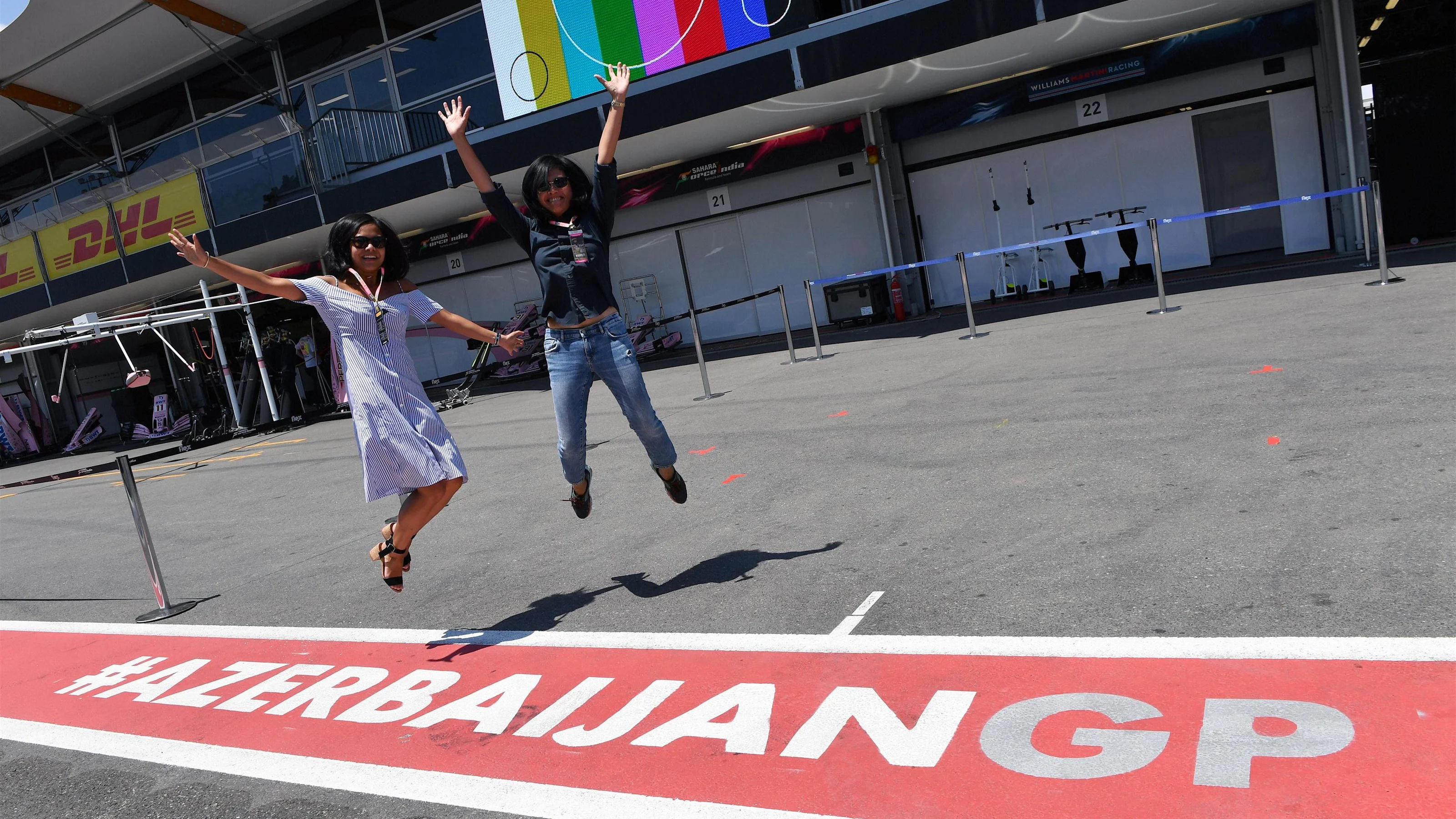 Fans at Formula One World Championship, Rd8, Azerbaijan Grand Prix, Race, Baku City Circuit, Baku,