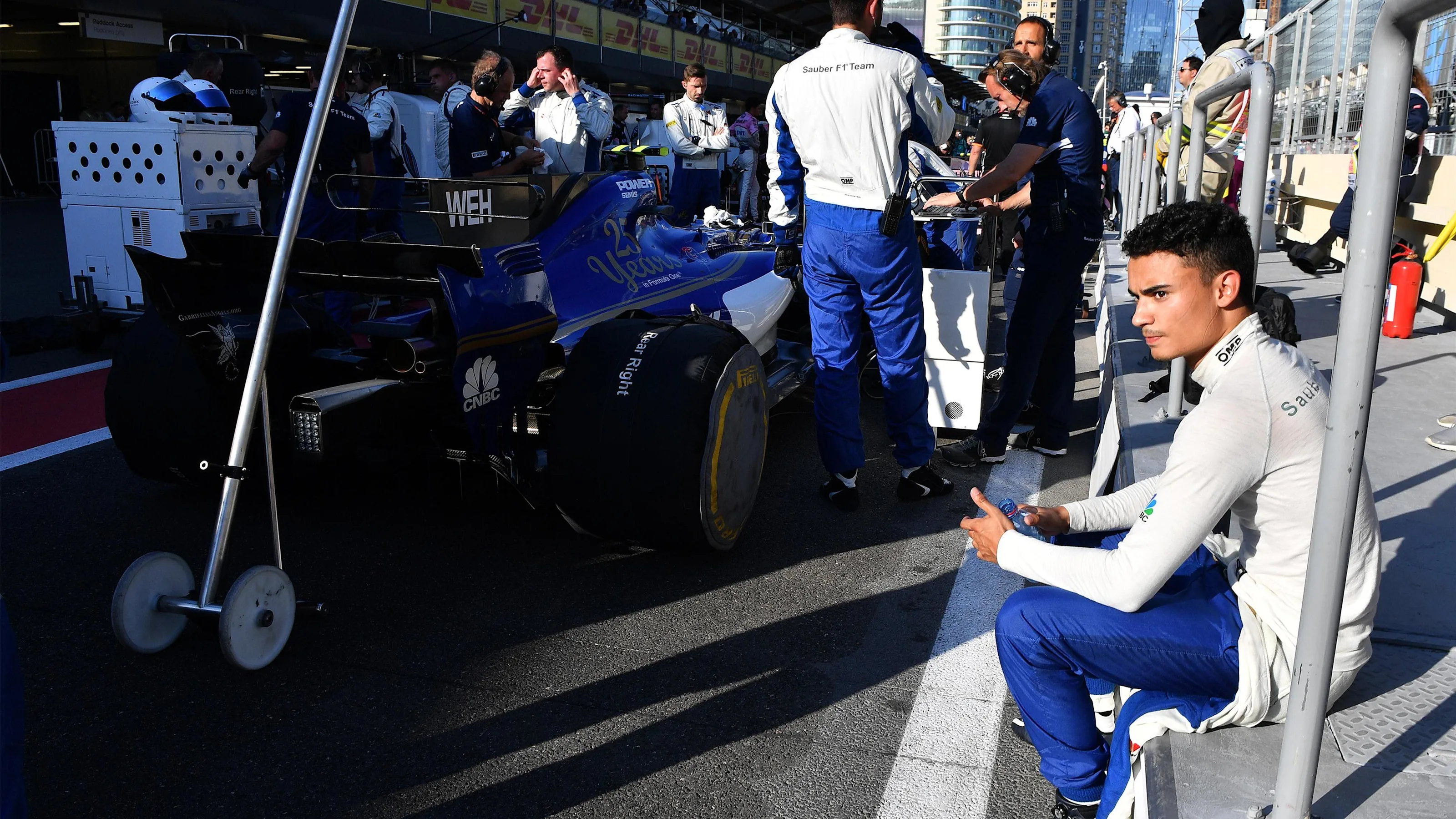 Pascal Wehrlein (GER) Sauber at Formula One World Championship, Rd8, Azerbaijan Grand Prix, Race,