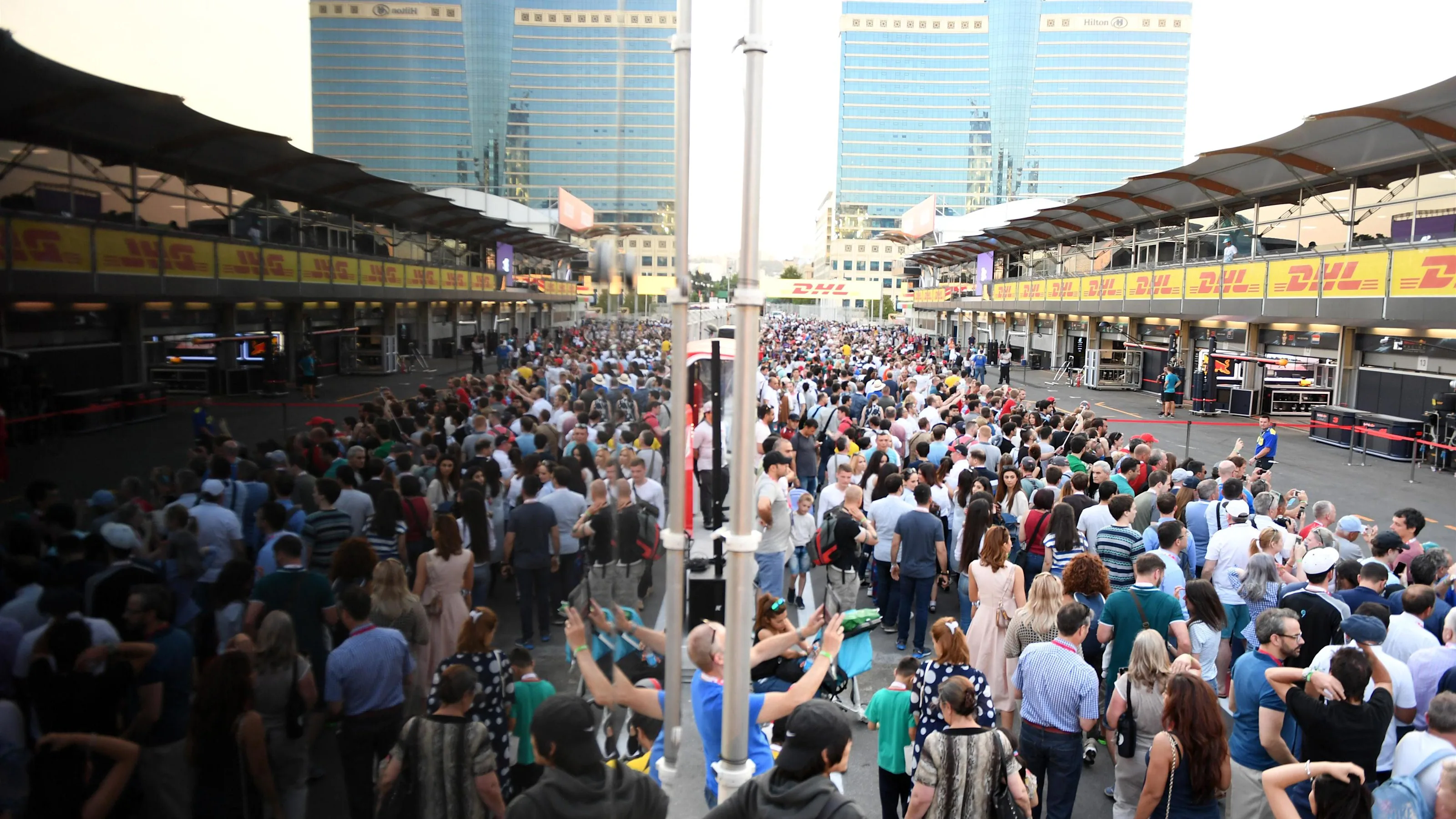 Fans on the pitlane walkabout at Formula One World Championship, Rd8, Azerbaijan Grand Prix,