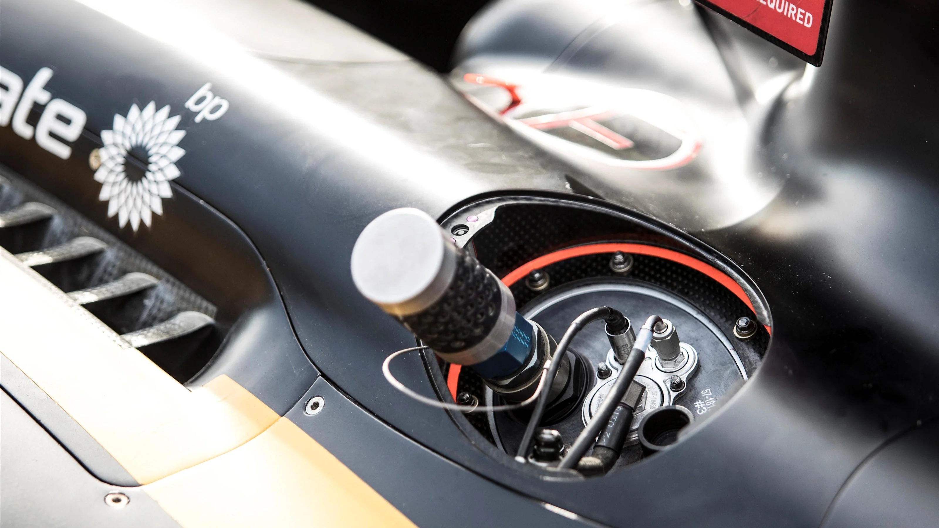 Renault Sport F1 Team RS17 filter detail at Formula One World Championship, Rd8, Azerbaijan Grand