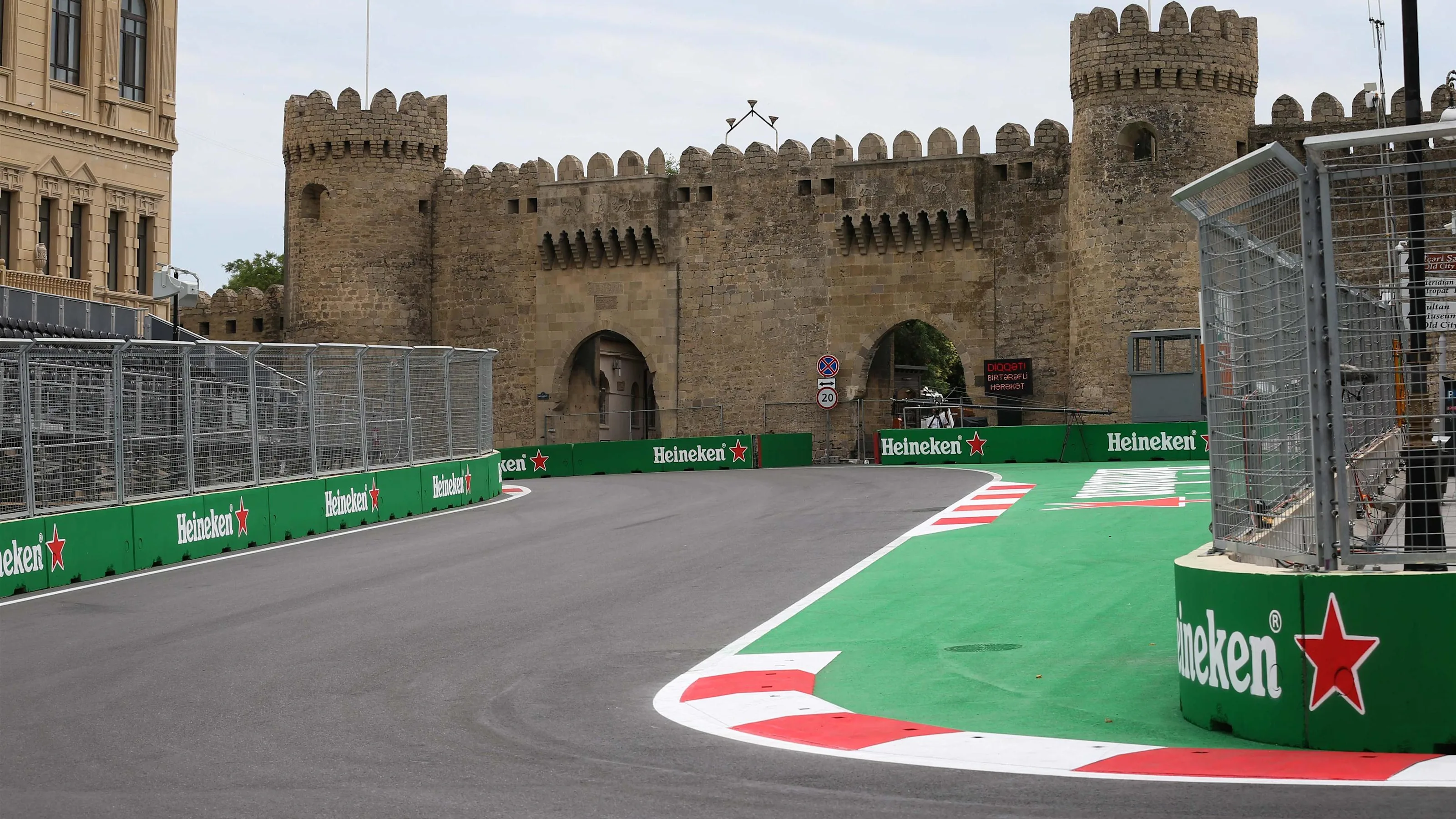 Track view at Formula One World Championship, Rd8, Azerbaijan Grand Prix, Preparations, Baku City