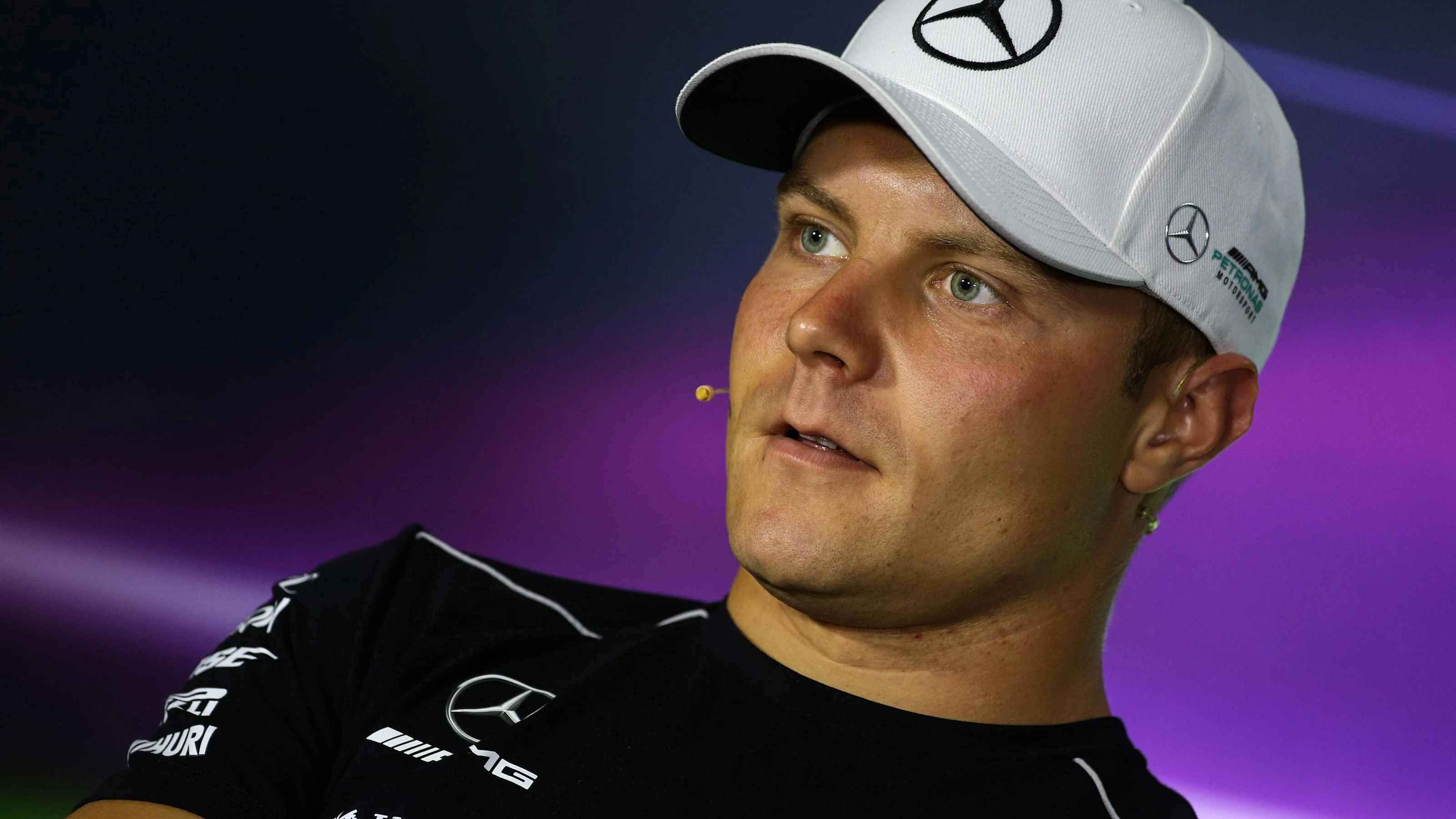 Valtteri Bottas (FIN) Mercedes AMG F1 in the Press Conference at Formula One World Championship,
