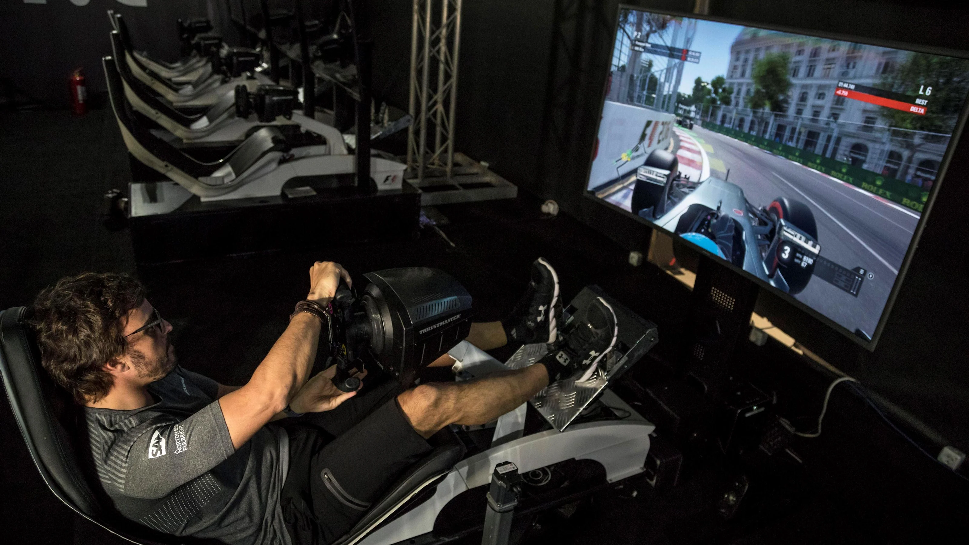 Fernando Alonso (ESP) McLaren in a Simulator at Formula One World Championship, Rd8, European Grand