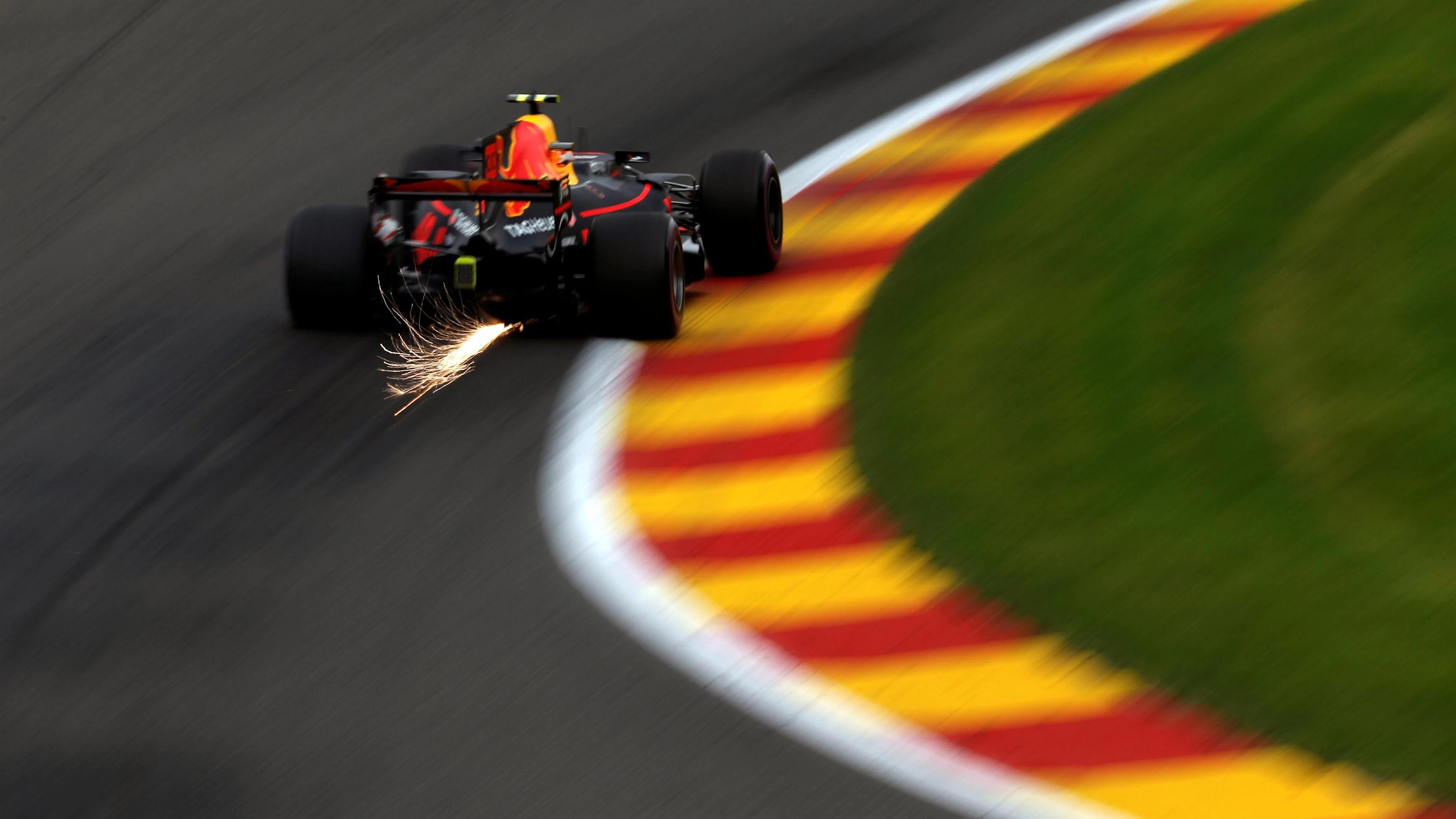 Max Verstappen (NED) Red Bull Racing RB13 at Formula One World Championship, Rd12, Belgian Grand
