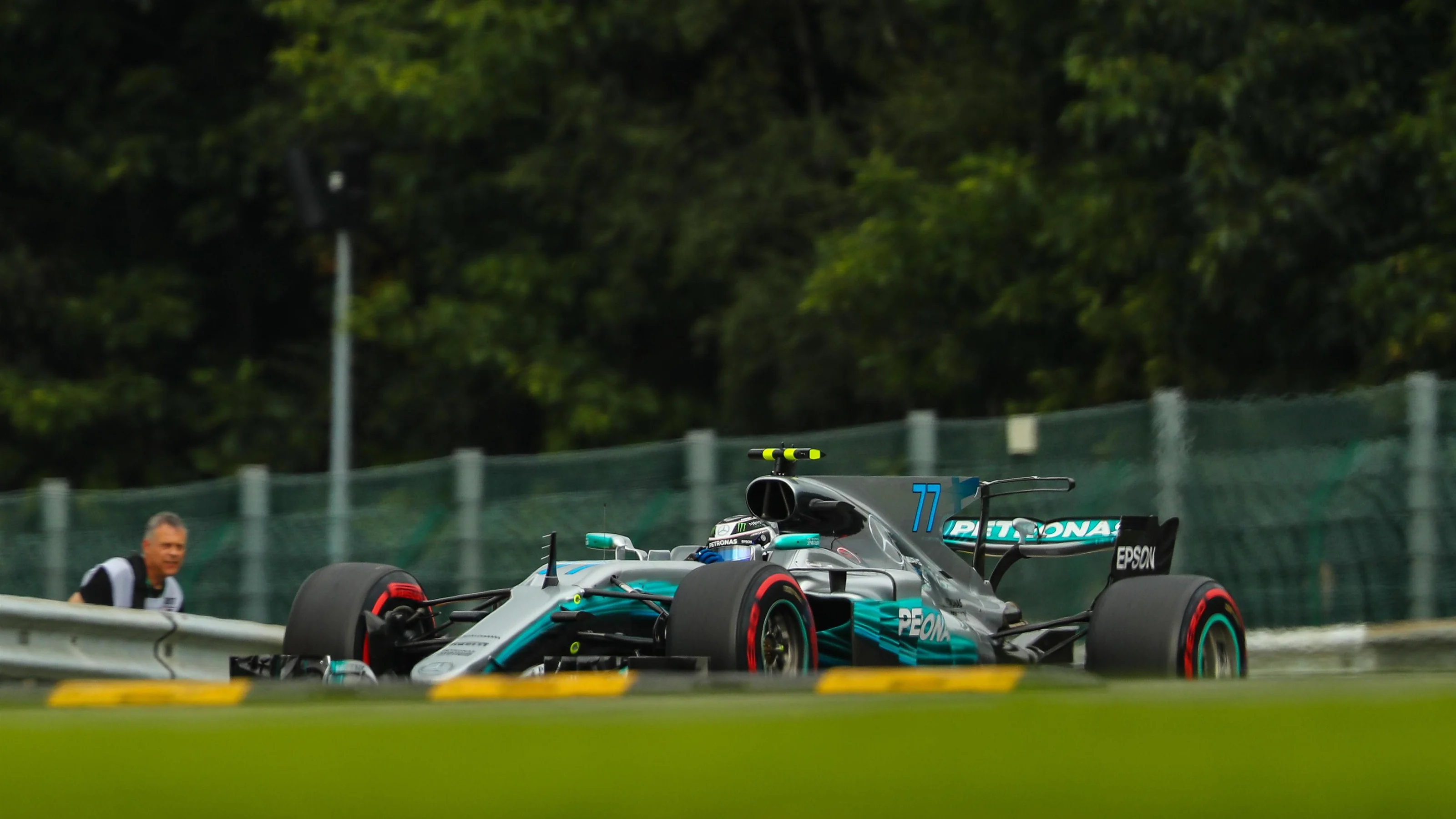 Valtteri Bottas (FIN) Mercedes-Benz F1 W08 Hybrid at Formula One World Championship, Rd12, Belgian