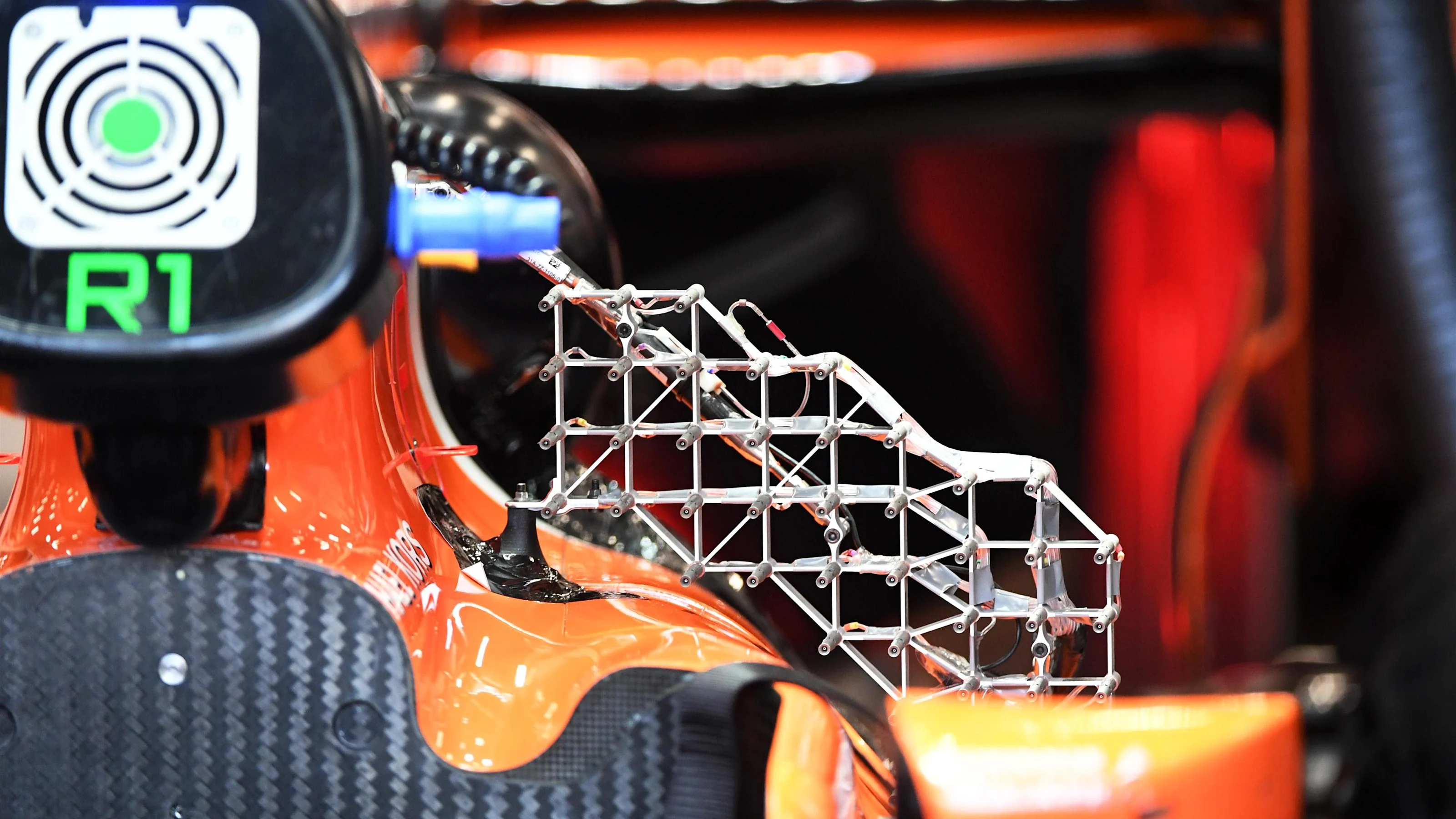 Aero sensor on the McLaren MCL32 at Formula One World Championship, Rd12, Belgian Grand Prix,