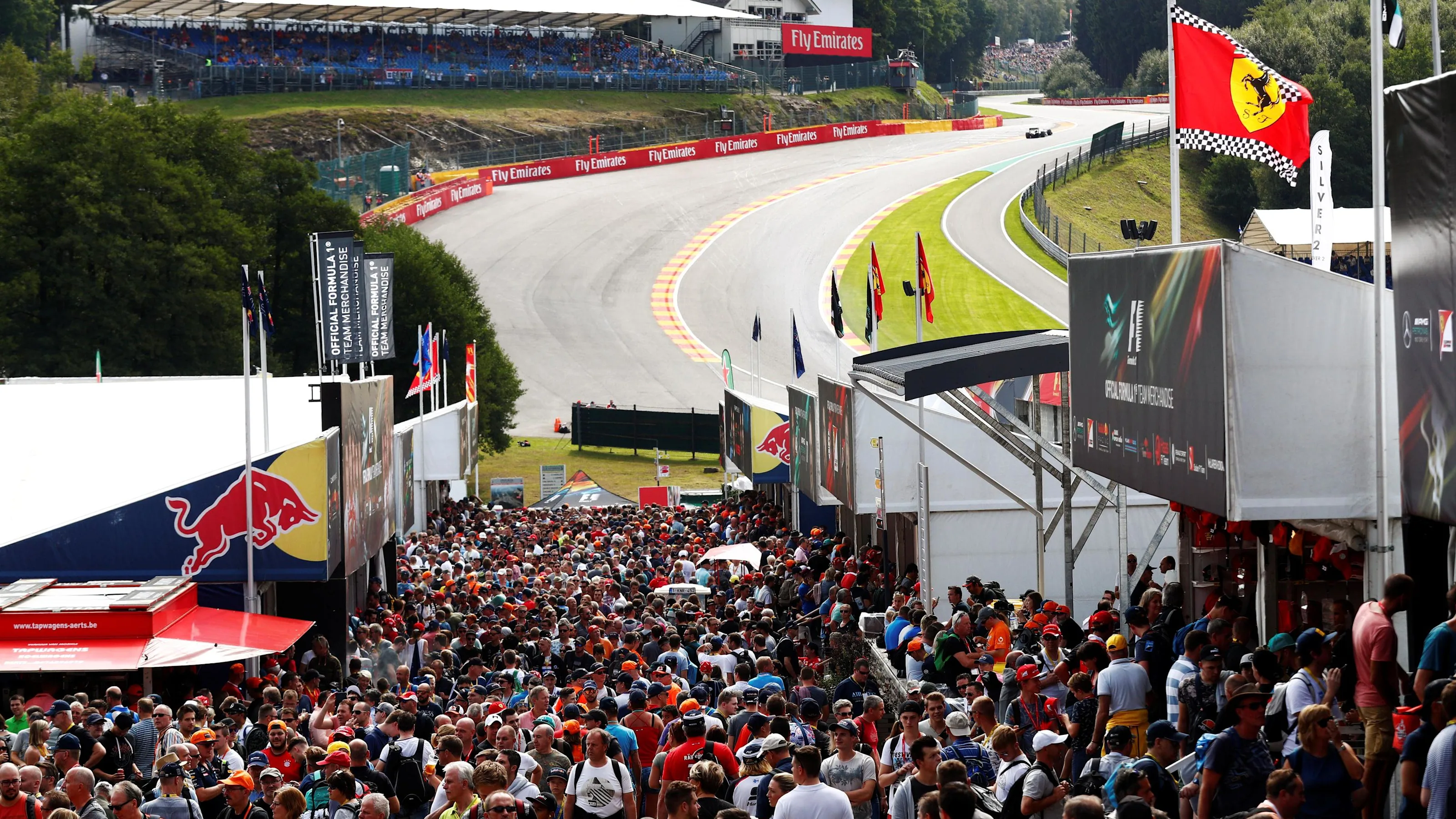 Fans at Formula One World Championship, Rd12, Belgian Grand Prix, Practice, Spa Francorchamps,