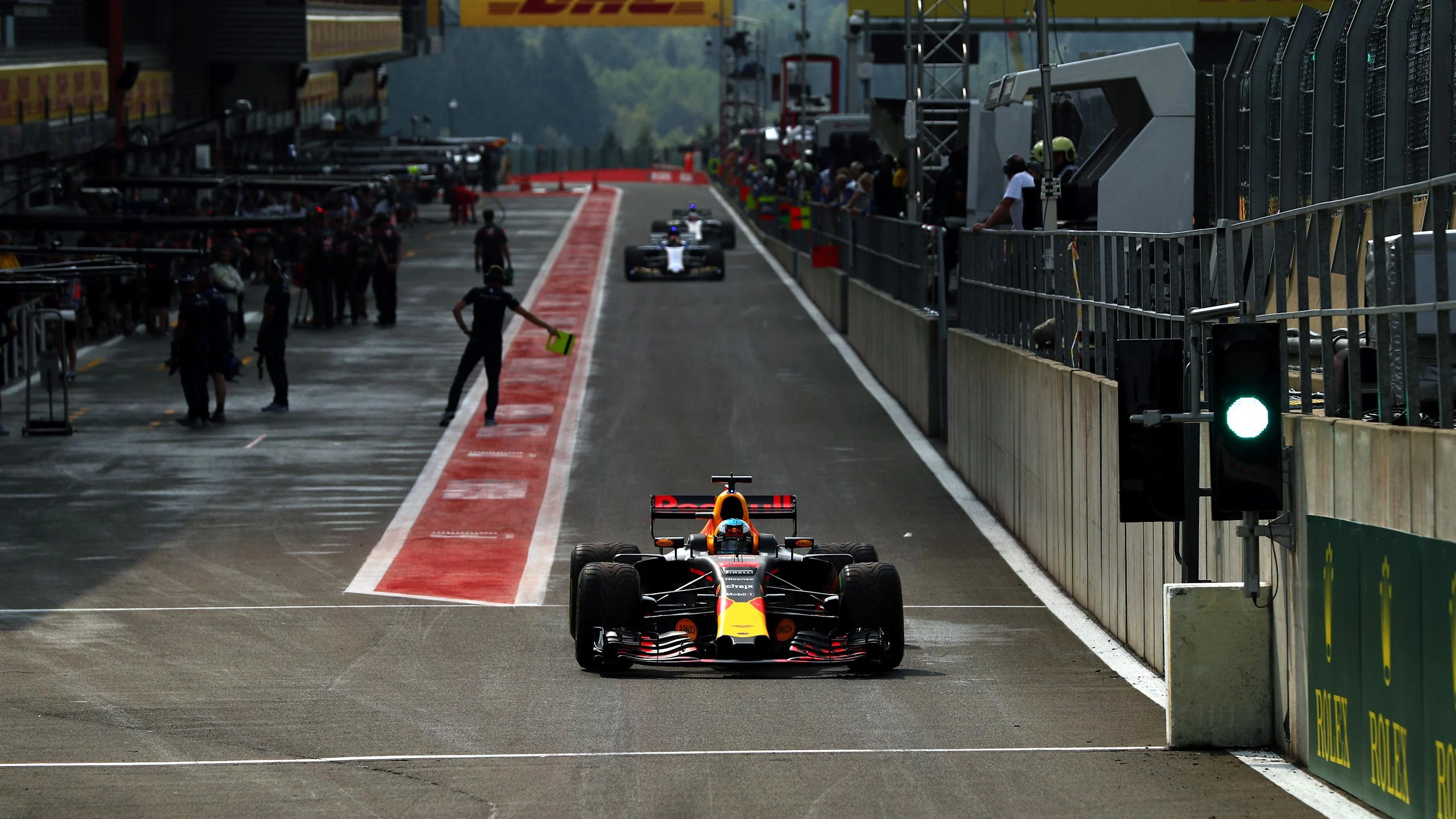 Daniel Ricciardo (AUS) Red Bull Racing RB13 at Formula One World Championship, Rd12, Belgian Grand