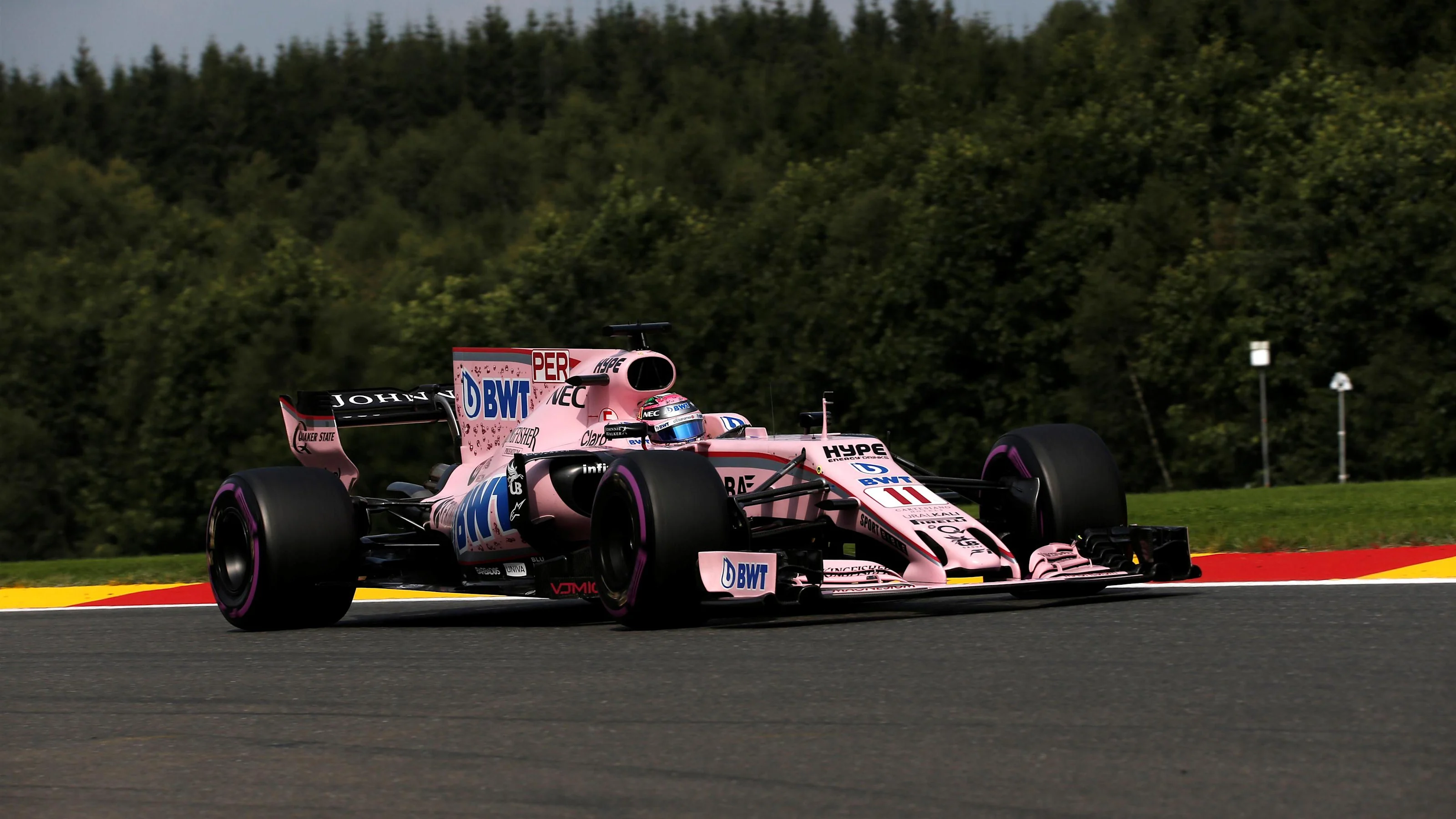 Sergio Perez (MEX) Force India VJM10 at Formula One World Championship, Rd12, Belgian Grand Prix,