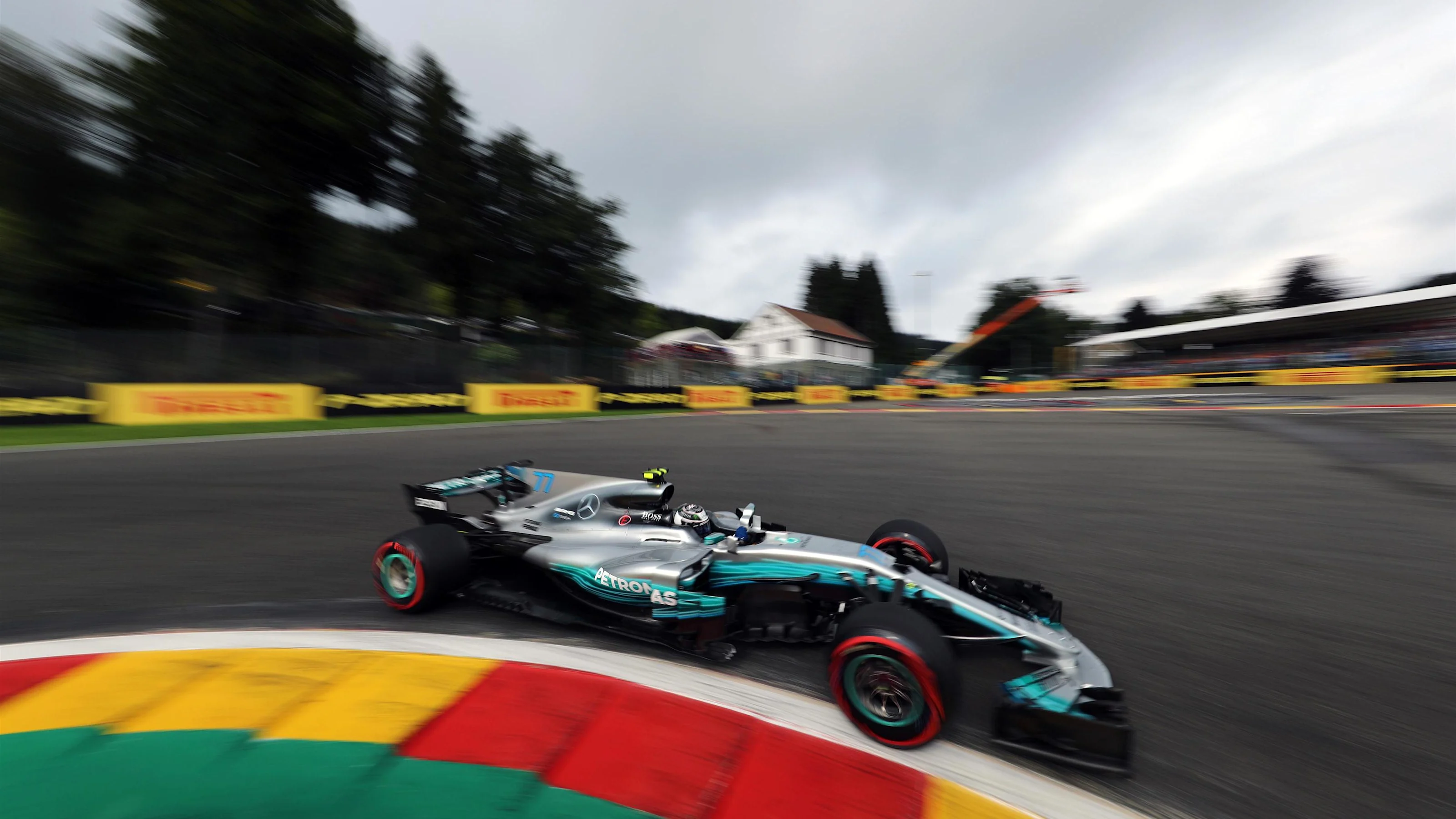 Valtteri Bottas (FIN) Mercedes-Benz F1 W08 Hybrid at Formula One World Championship, Rd12, Belgian