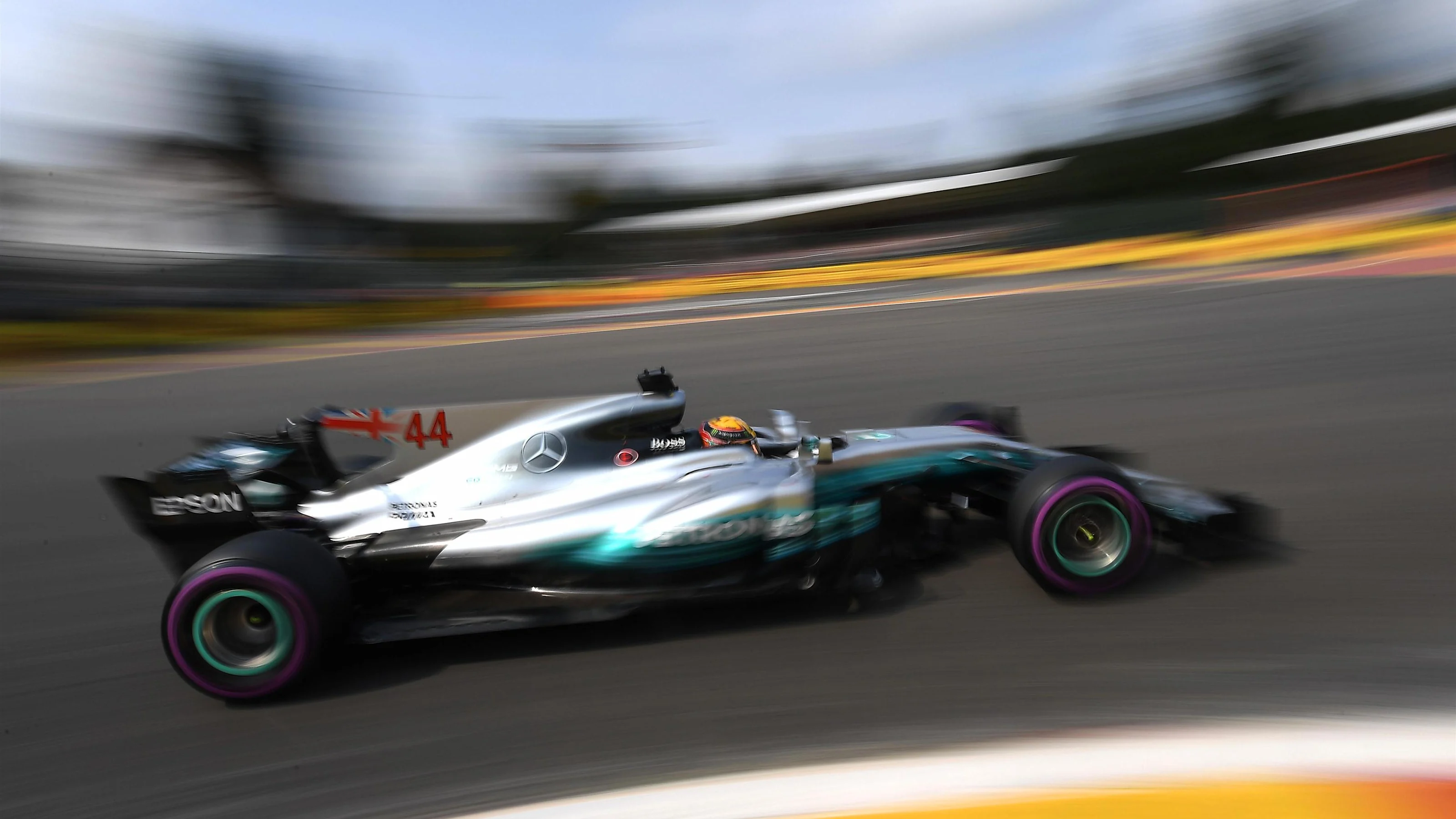 Lewis Hamilton (GBR) Mercedes-Benz F1 W08 Hybrid at Formula One World Championship, Rd12, Belgian