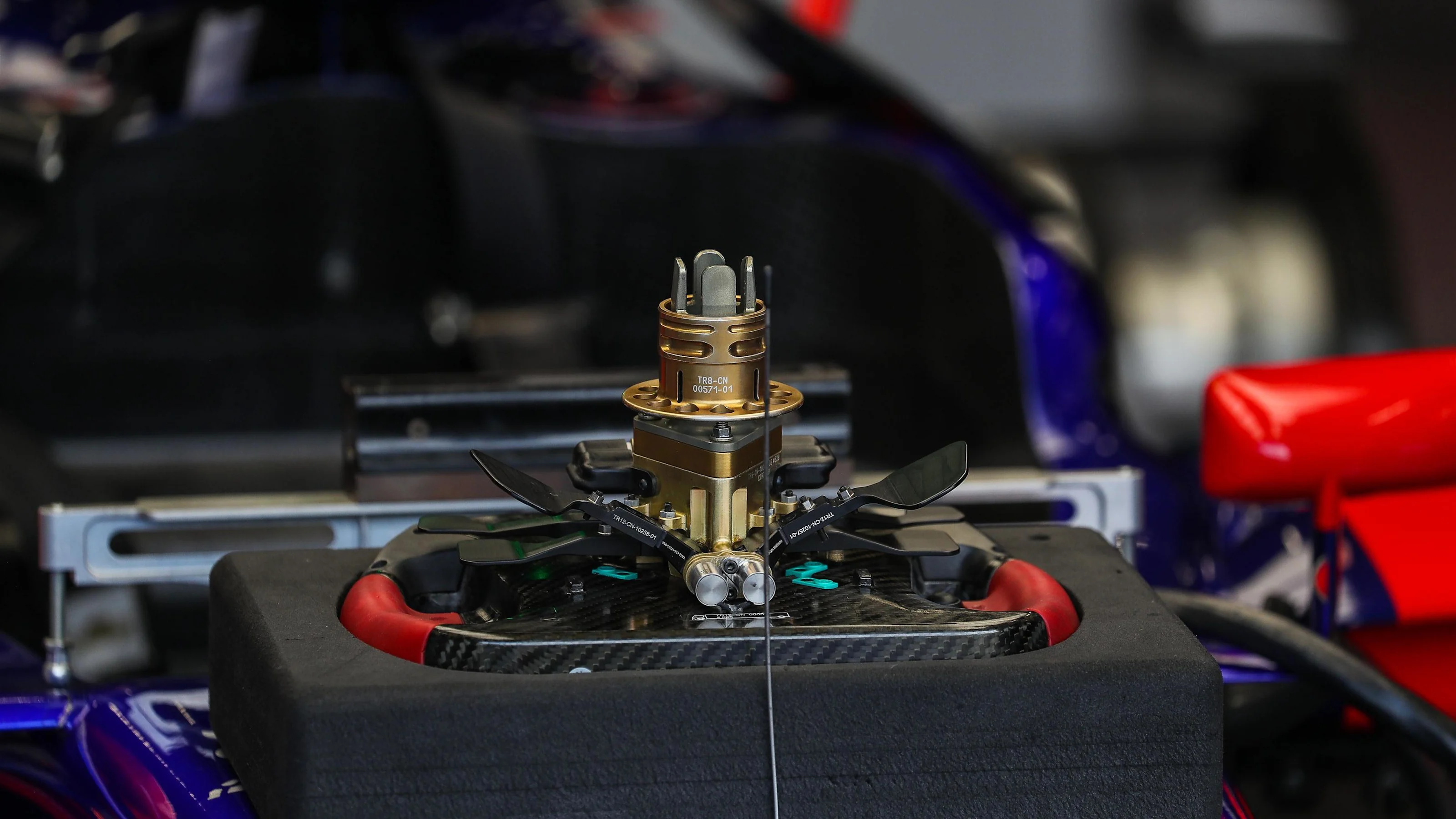 Steering wheel detail of the Scuderia Toro Rosso STR12 at Formula One World Championship, Rd12,
