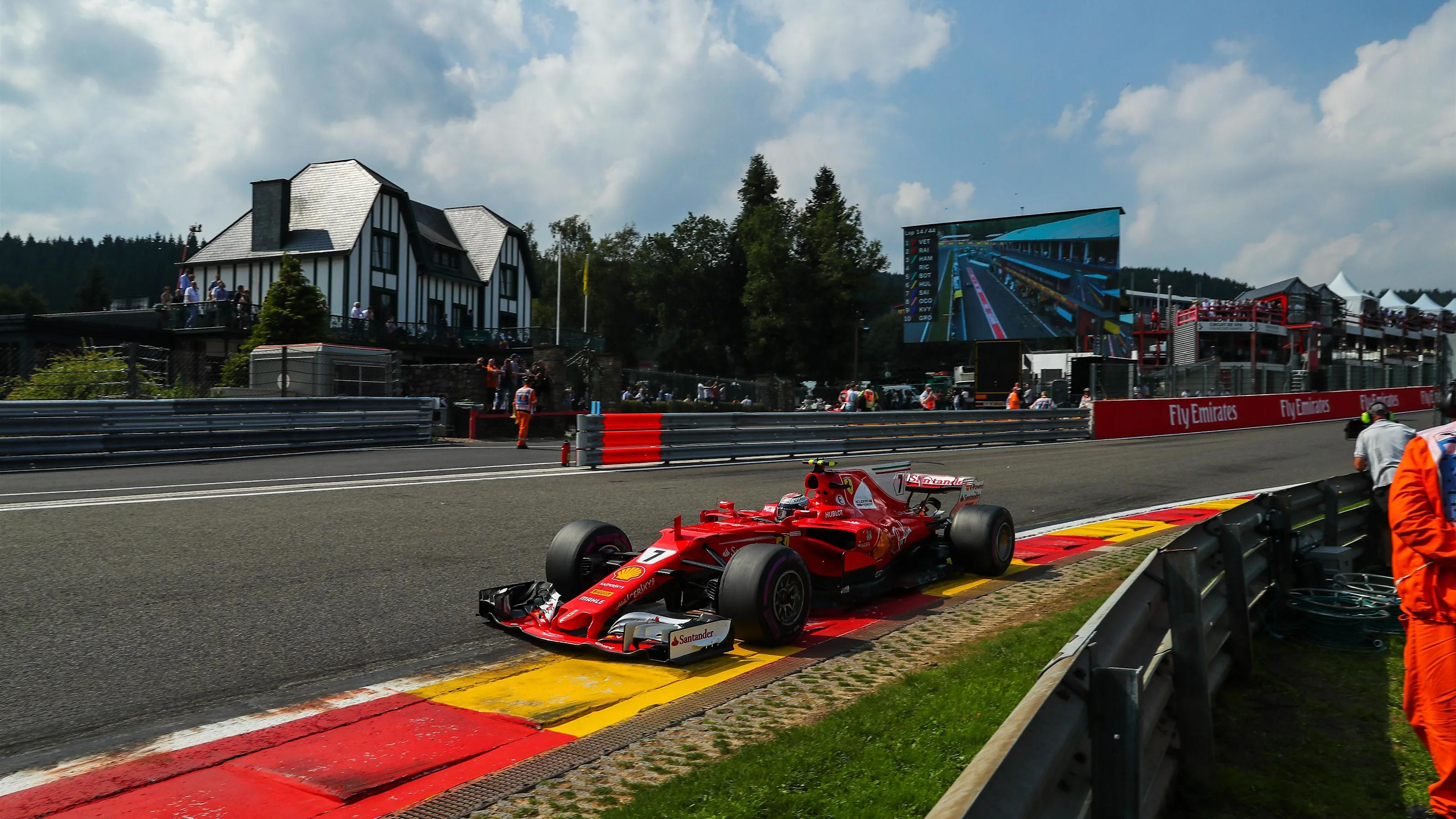 Kimi Raikkonen (FIN) Ferrari SF70-H at Formula One World Championship, Rd12, Belgian Grand Prix,