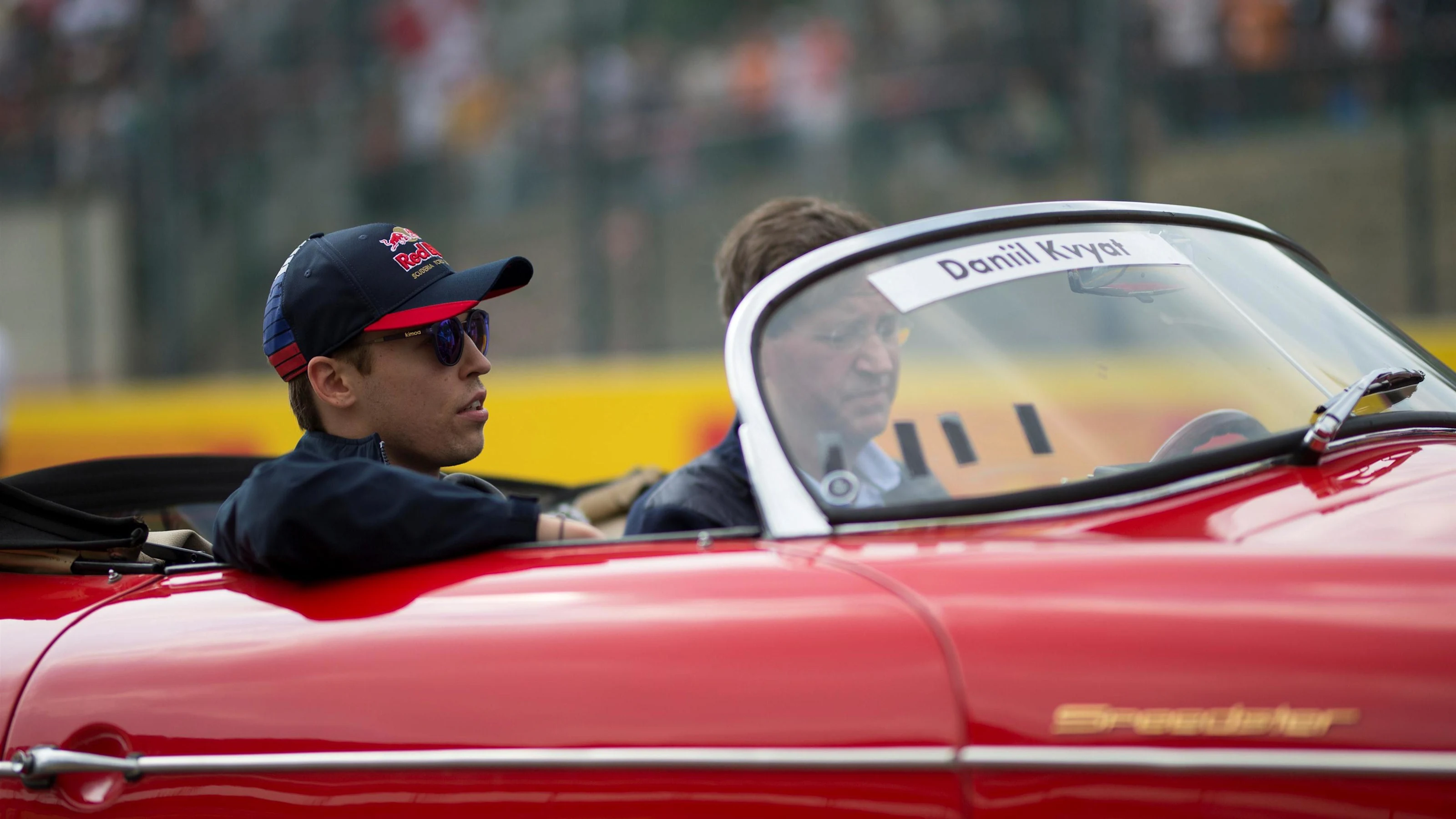 Daniil Kvyat (RUS) Scuderia Toro Rosso on the drivers parade at Formula One World Championship,