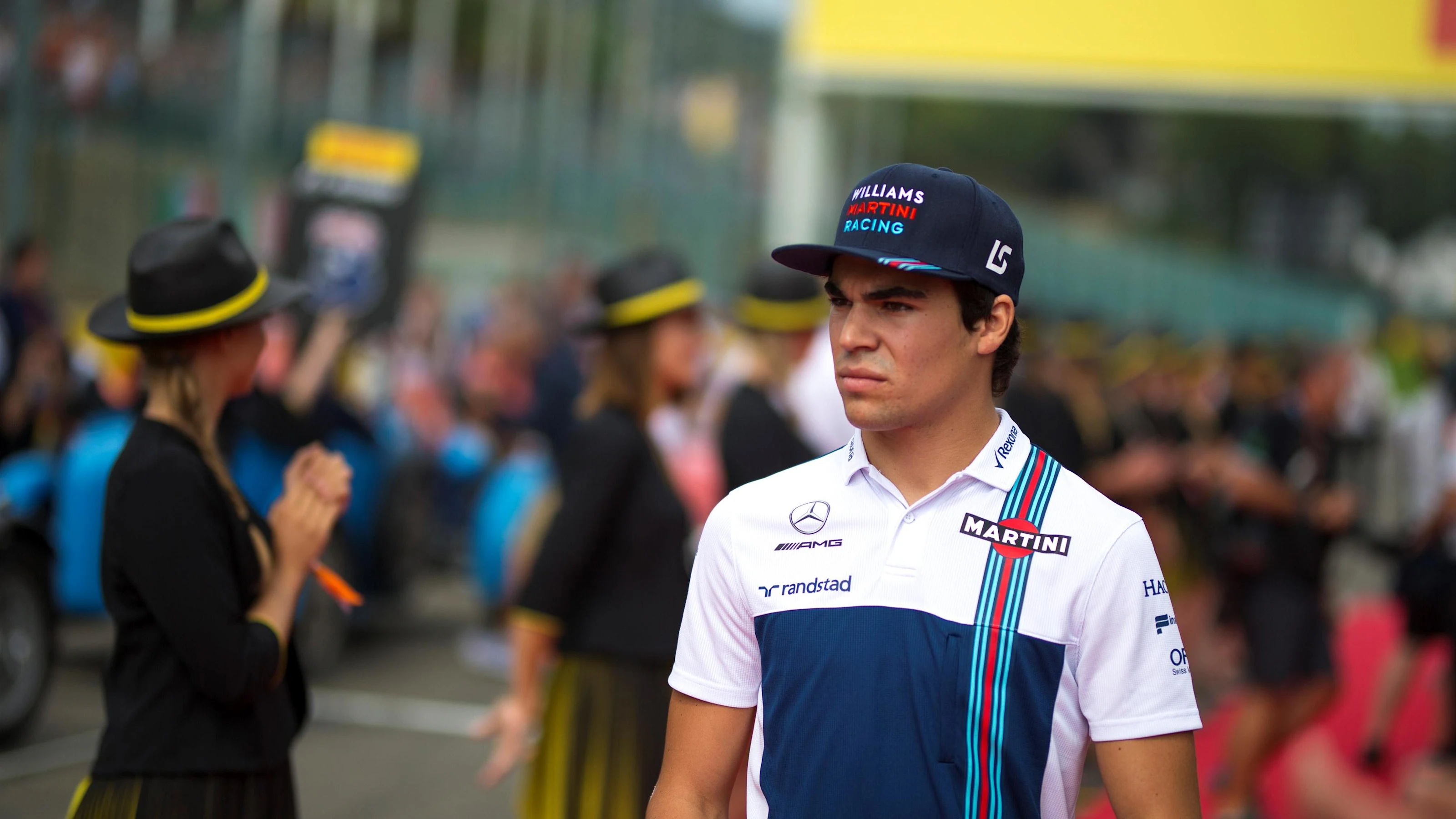 Lance Stroll (CDN) Williams on the drivers parade at Formula One World Championship, Rd12, Belgian