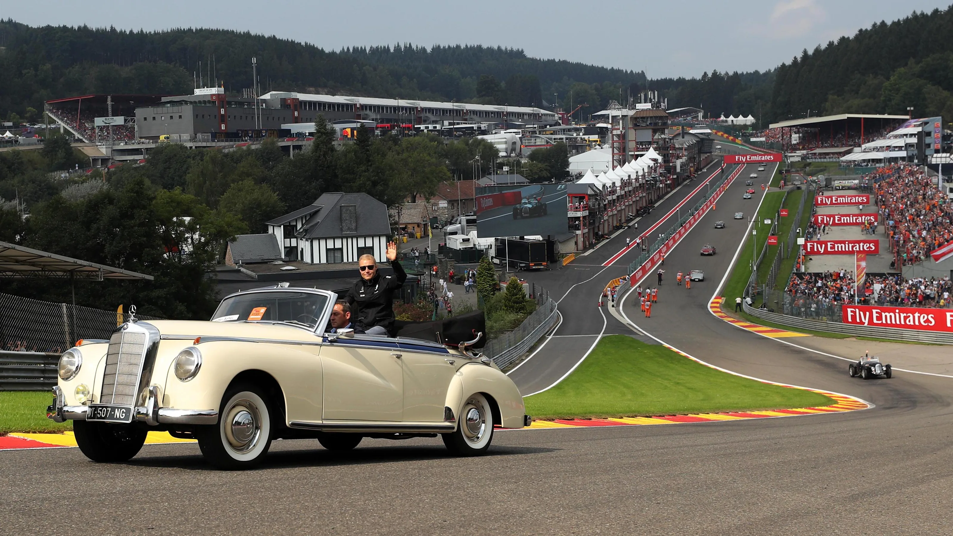 Valtteri Bottas (FIN) Mercedes AMG F1 on the drivers parade at Formula One World Championship,