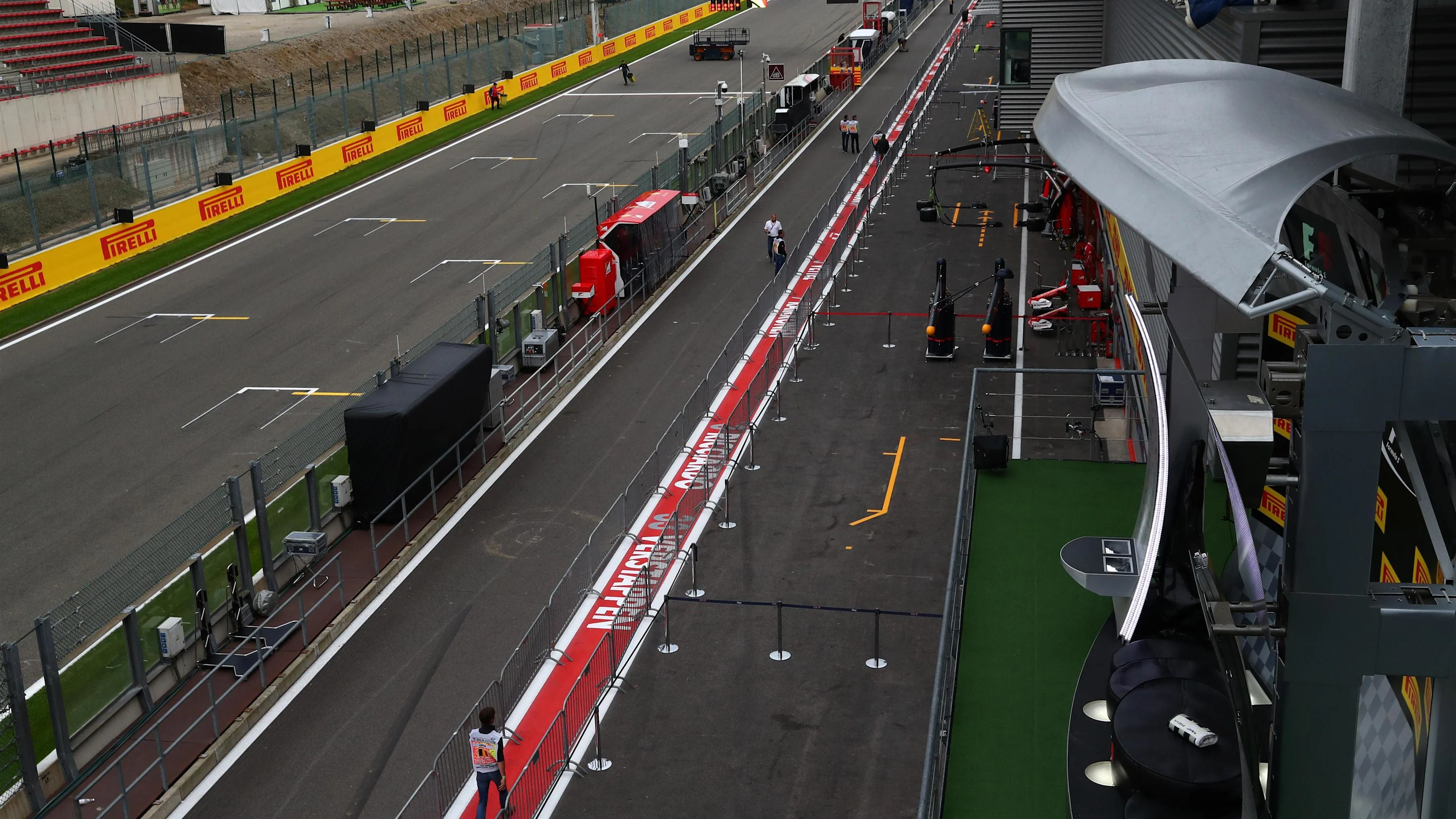 Track view at Formula One World Championship, Rd12, Belgian Grand Prix, Preparations, Spa