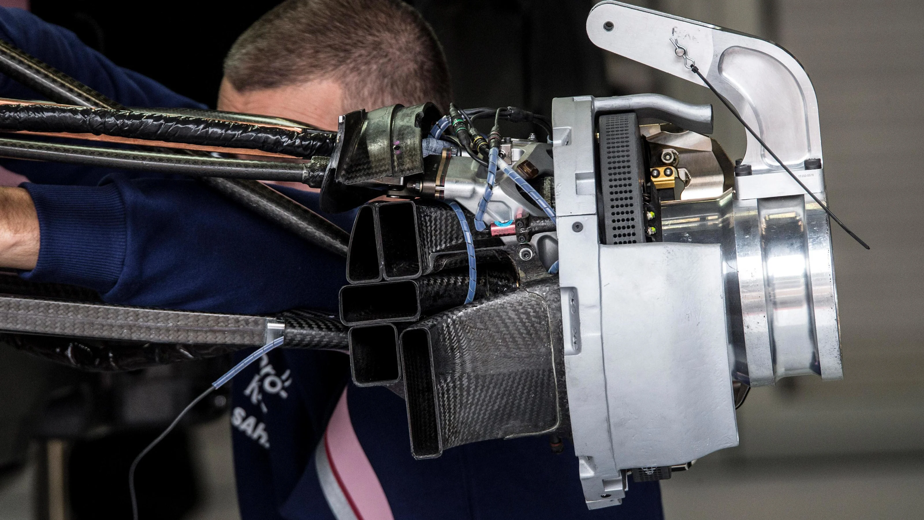 Force India VJM10 front wheek hub detail at Formula One World Championship, Rd12, Belgian Grand