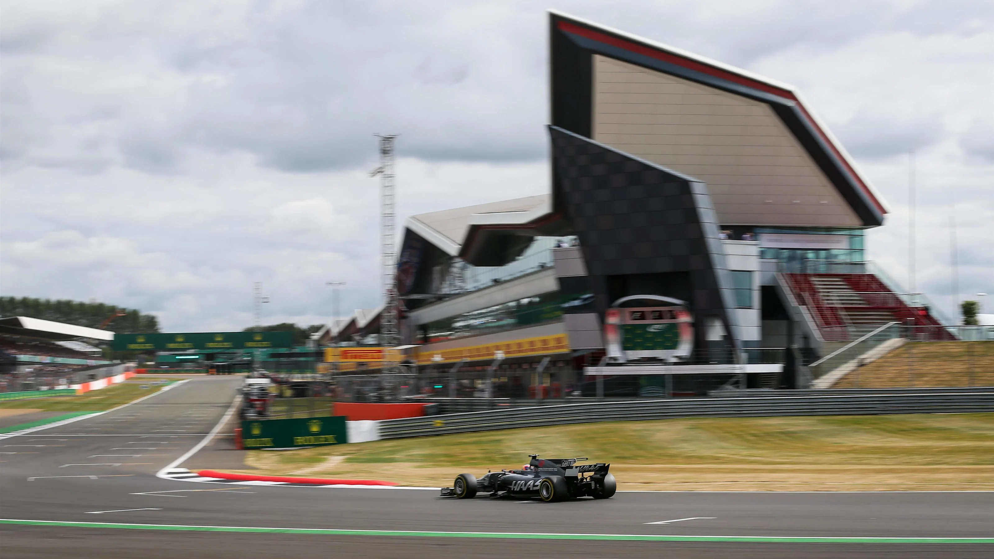 Romain Grosjean (FRA) Haas VF-17 at Formula One World Championship, Rd10, British Grand Prix,