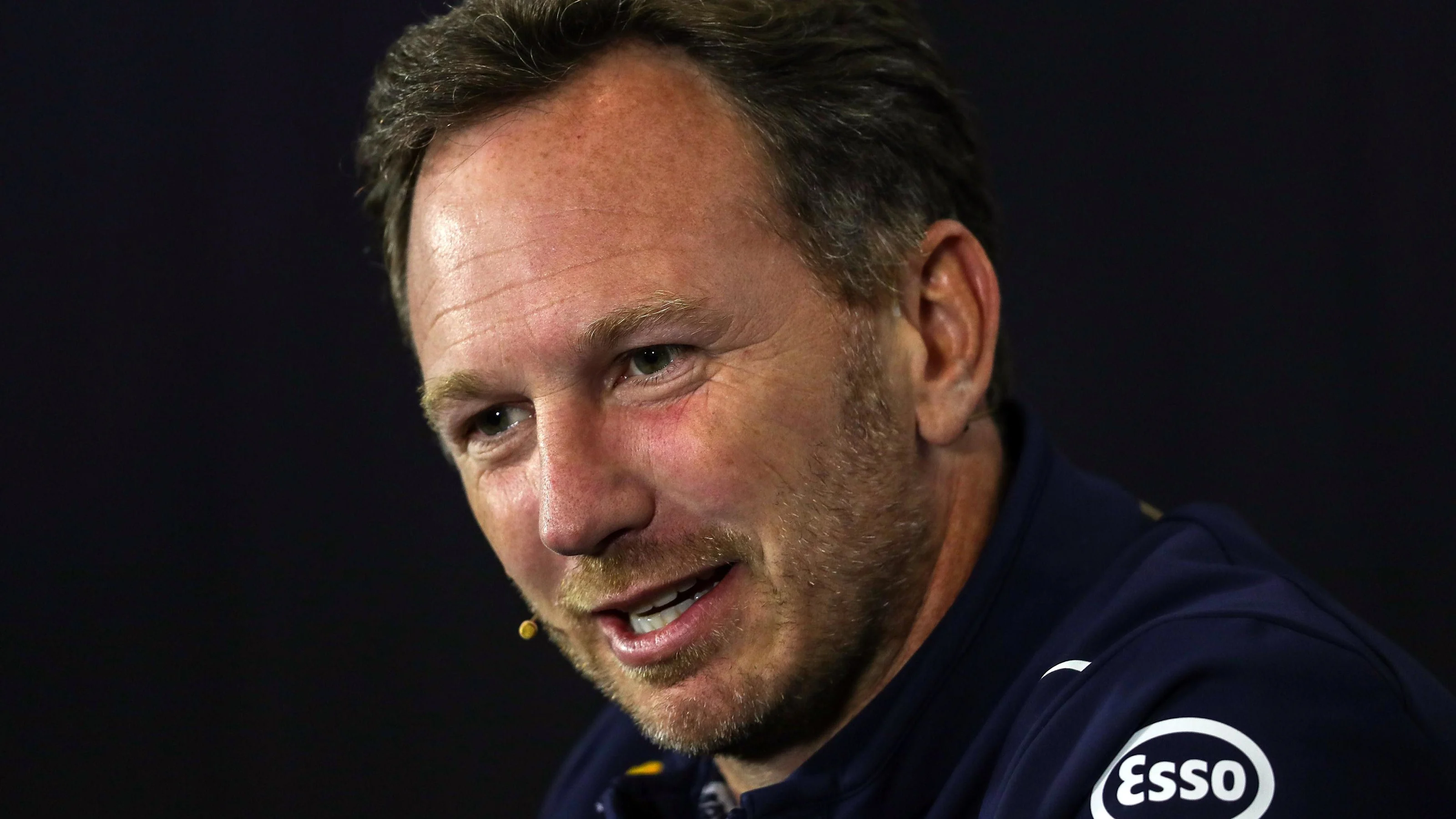 Christian Horner (GBR) Red Bull Racing Team Principal in the Press Conference at Formula One World