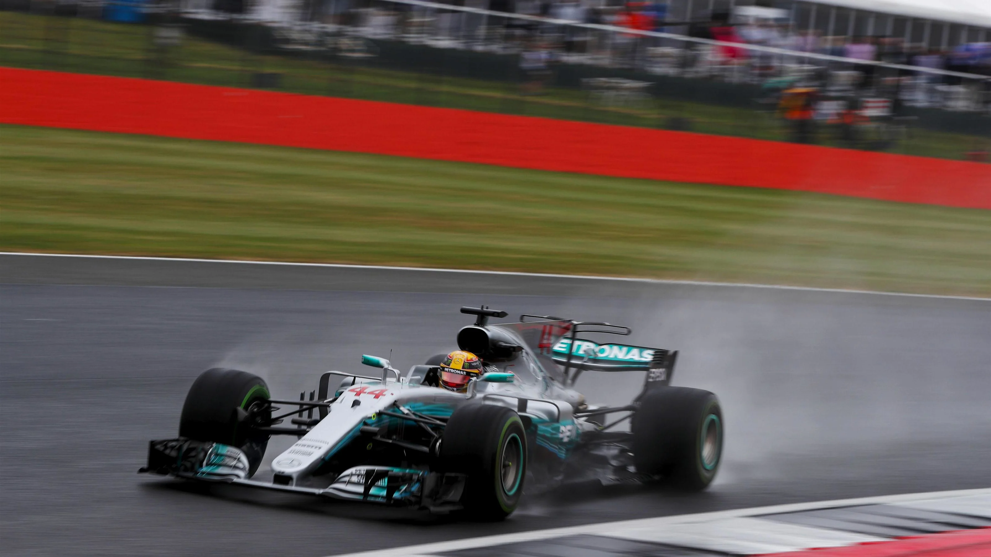 Lewis Hamilton (GBR) Mercedes-Benz F1 W08 Hybrid at Formula One World Championship, Rd10, British