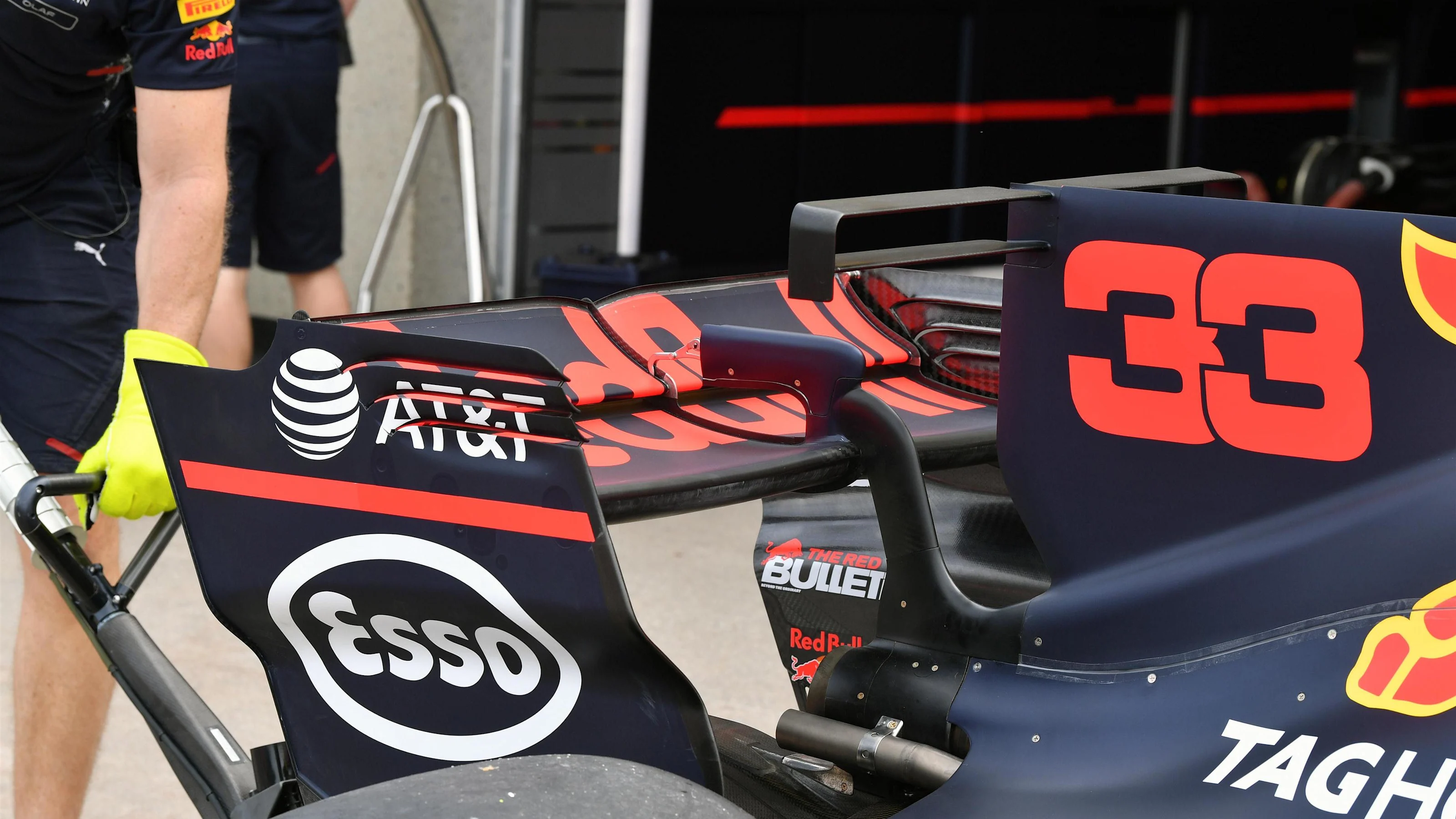 Red Bull Racing RB13 rear wing detail at Formula One World Championship, Rd7, Canadian Grand Prix,