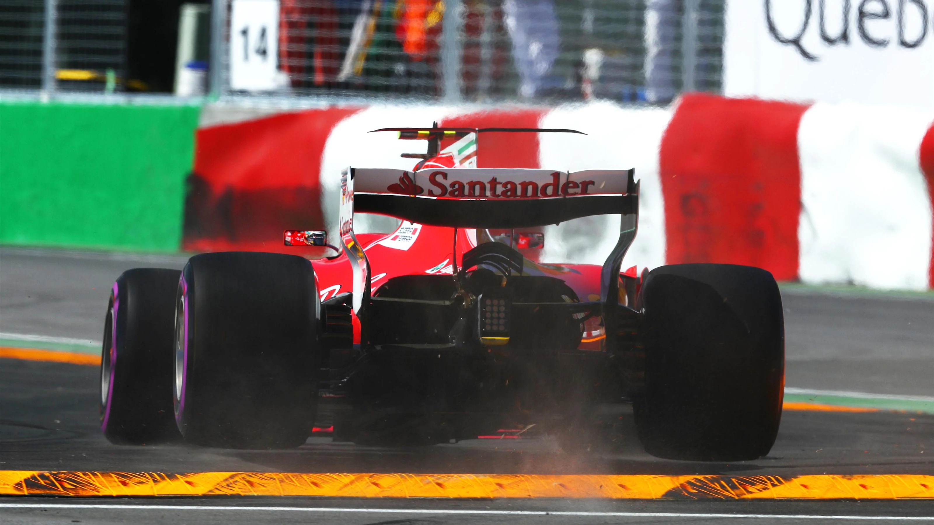Kimi Raikkonen (FIN) Ferrari SF70-H jumps the kerb at Formula One World Championship, Rd7, Canadian