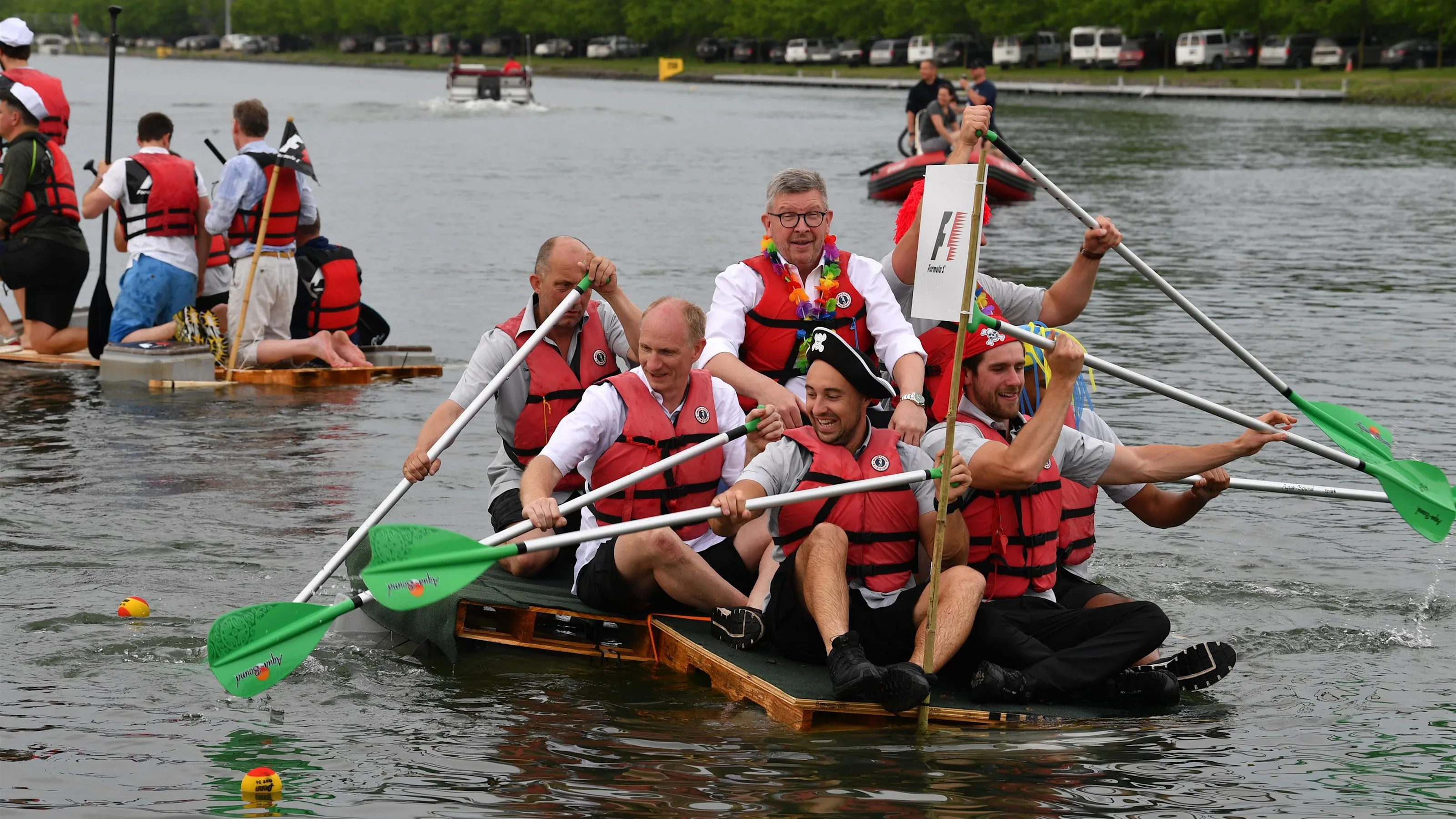 Ross Brawn (GBR) Formula One Managing Director of Motorsports at the raft race at Formula One World