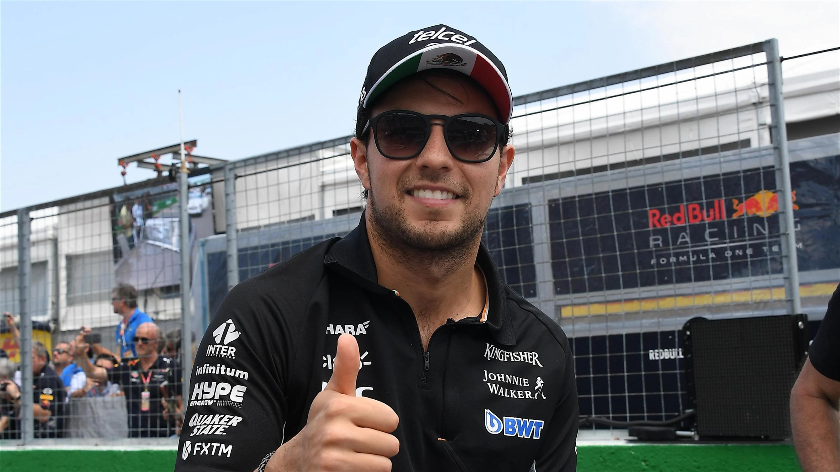 Sergio Perez (MEX) Force India on the drivers parade at Formula One World Championship, Rd7,