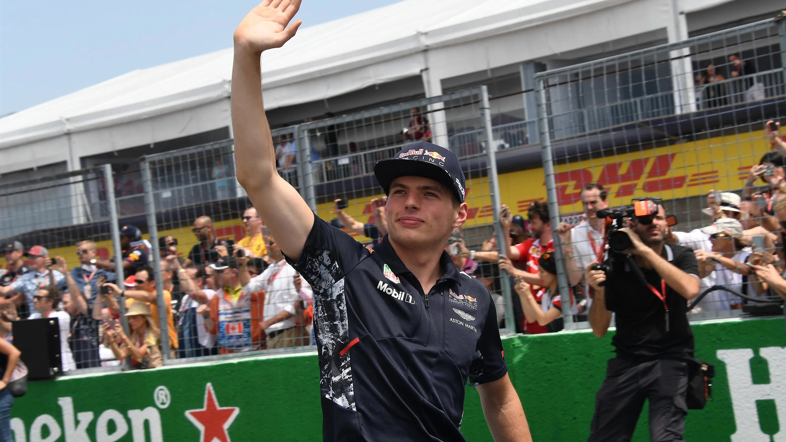 Max Verstappen (NED) Red Bull Racing on the drivers parade at Formula One World Championship, Rd7,