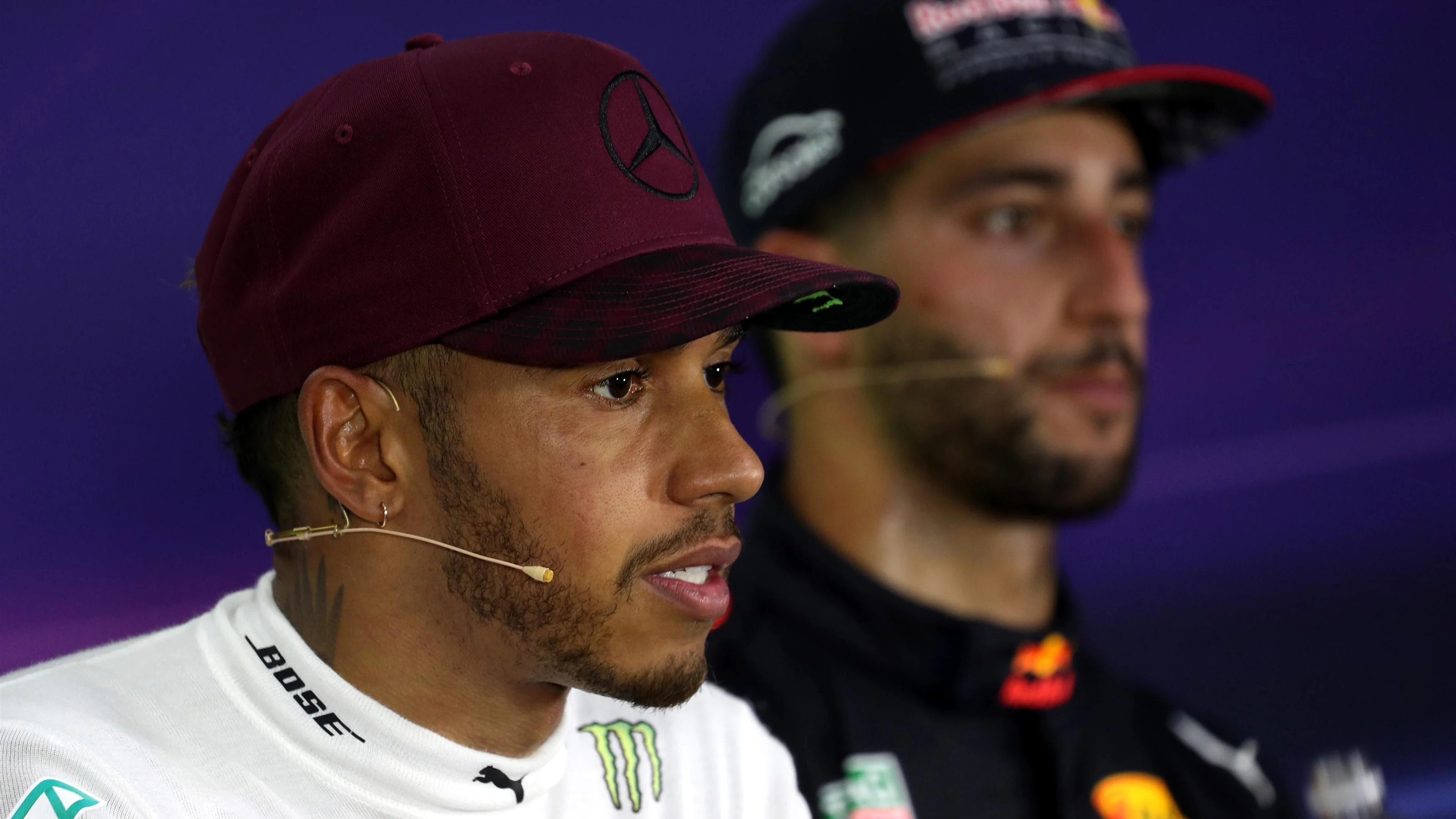 Race winner Lewis Hamilton (GBR) Mercedes AMG F1 in the Press Conference at Formula One World