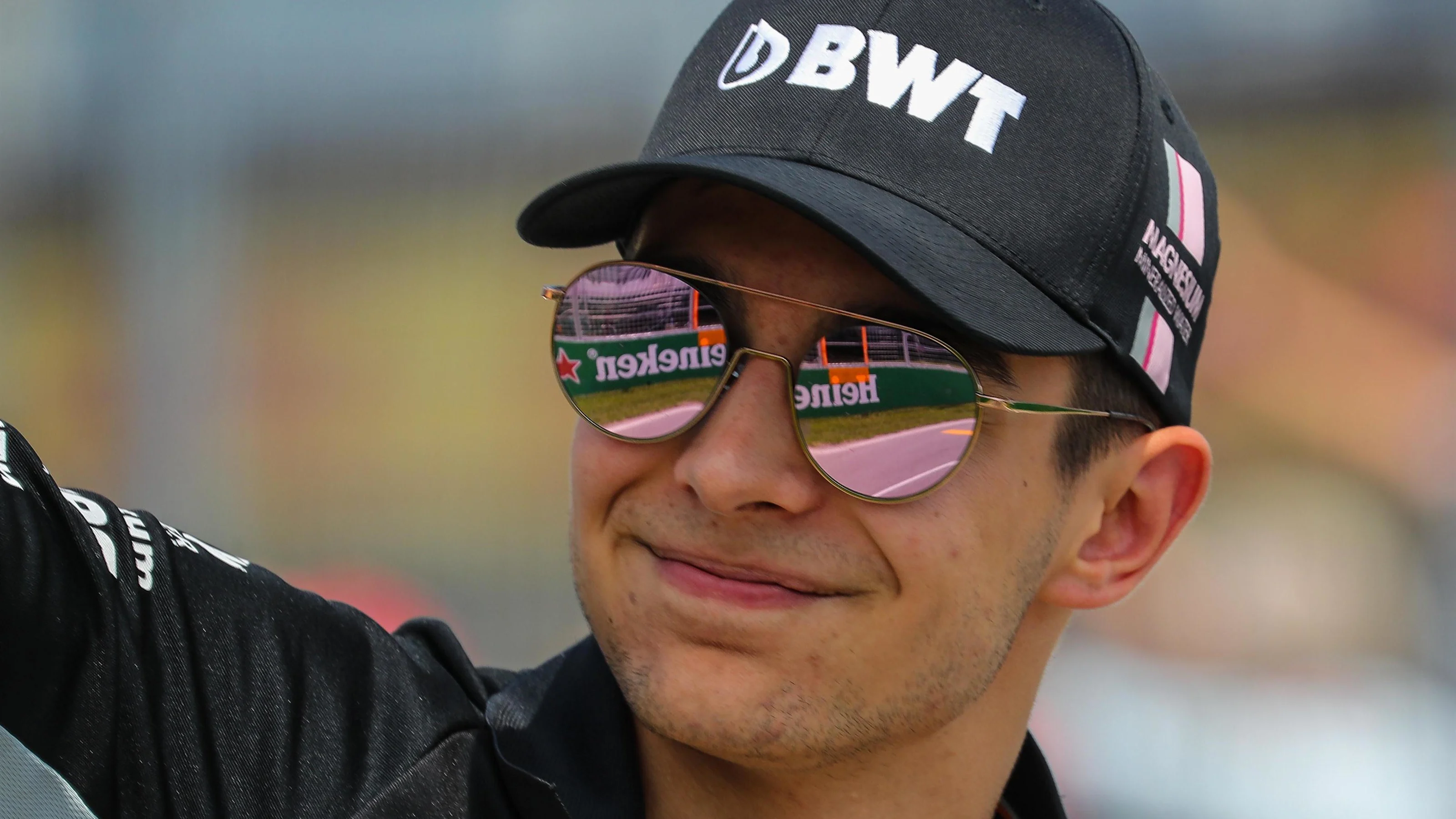 Esteban Ocon (FRA) Force India on the drivers parade at Formula One World Championship, Rd7,