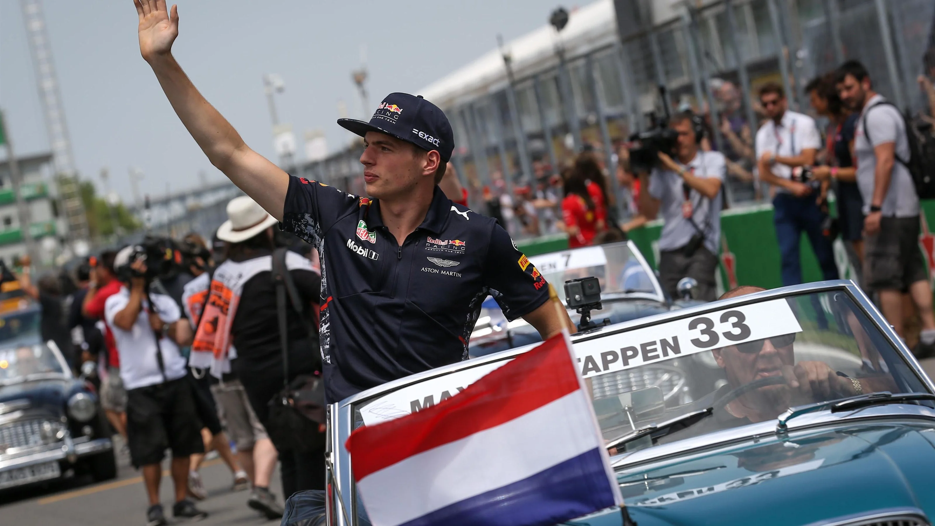 Max Verstappen (NED) Red Bull Racing on the drivers parade at Formula One World Championship, Rd7,