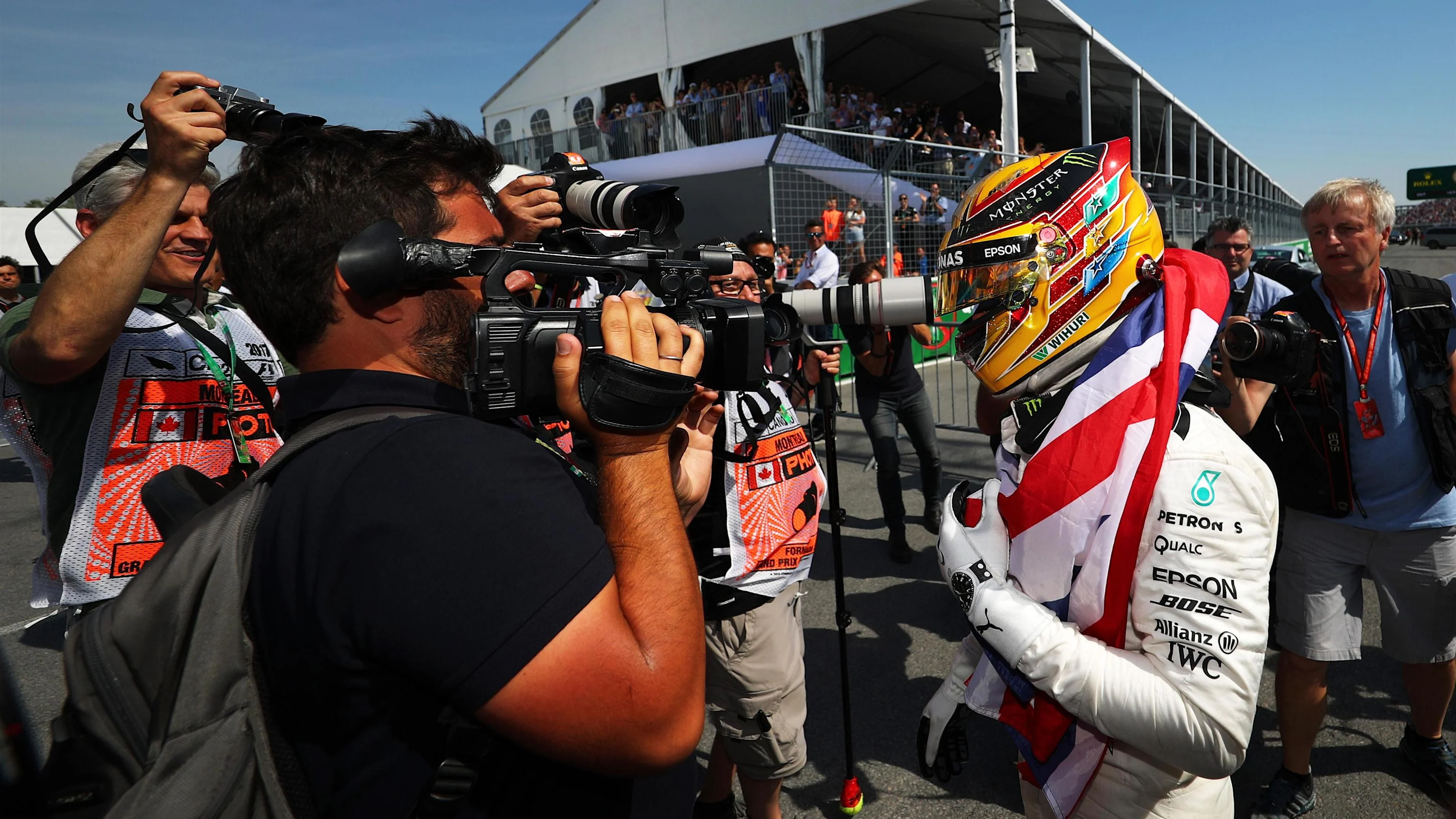 Race winner Lewis Hamilton (GBR) Mercedes AMG F1 celebrates  in parc ferme at Formula One World