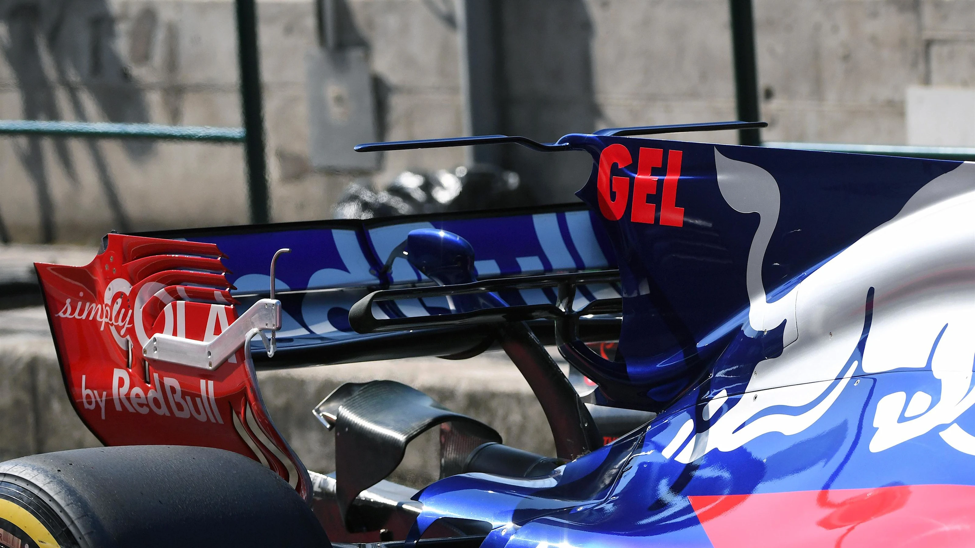 Scuderia Toro Rosso STR12 rear wing at Formula One Testing, Day One, Hungaroring, Hungary, Tuesday
