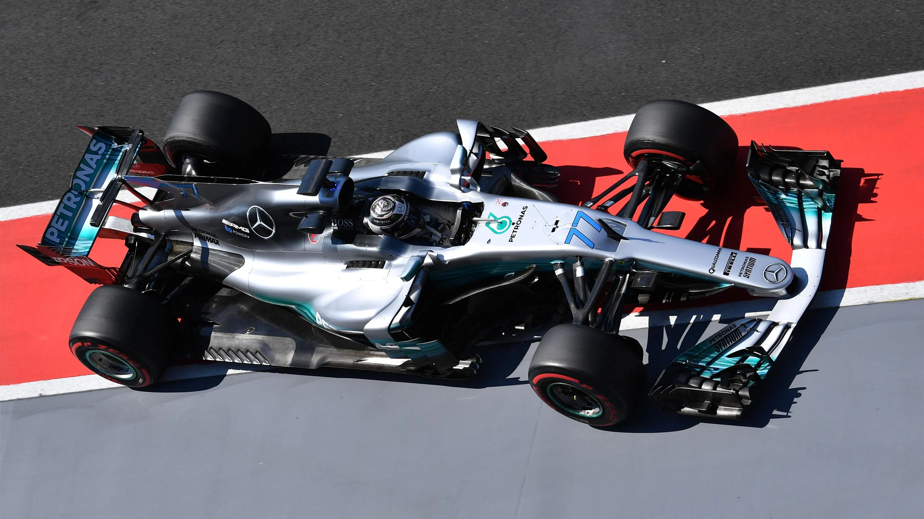 Valtteri Bottas (FIN) Mercedes-Benz F1 W08 Hybrid at Formula One Testing, Day One, Hungaroring,