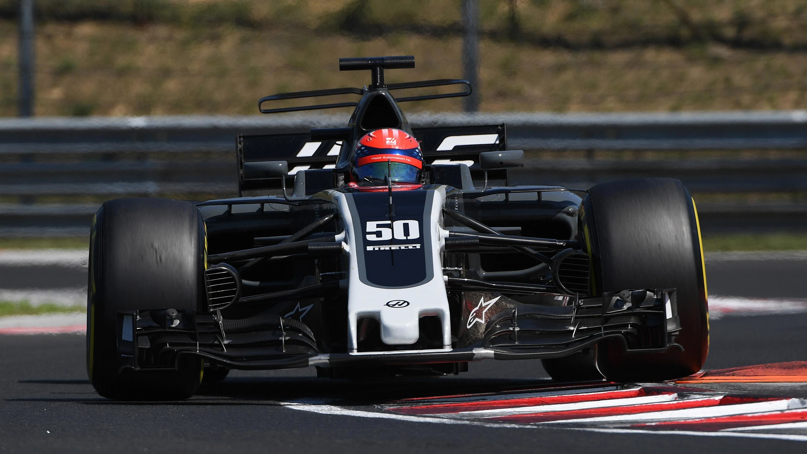 Santino Ferrucci (USA) Haas VF-17 at Formula One Testing, Day One, Hungaroring, Hungary, Tuesday 1