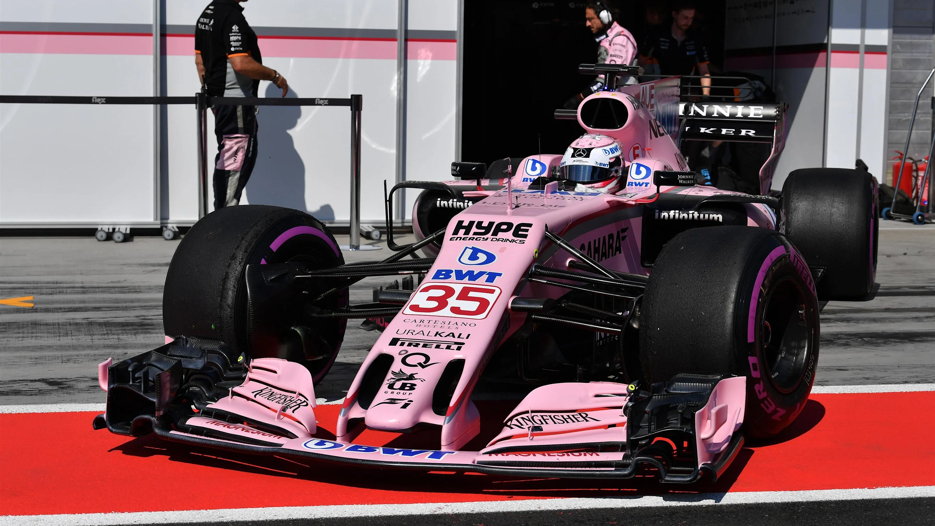 Nikita Mazepin (RUS) Force India VJM10 at Formula One Testing, Day One, Hungaroring, Hungary,