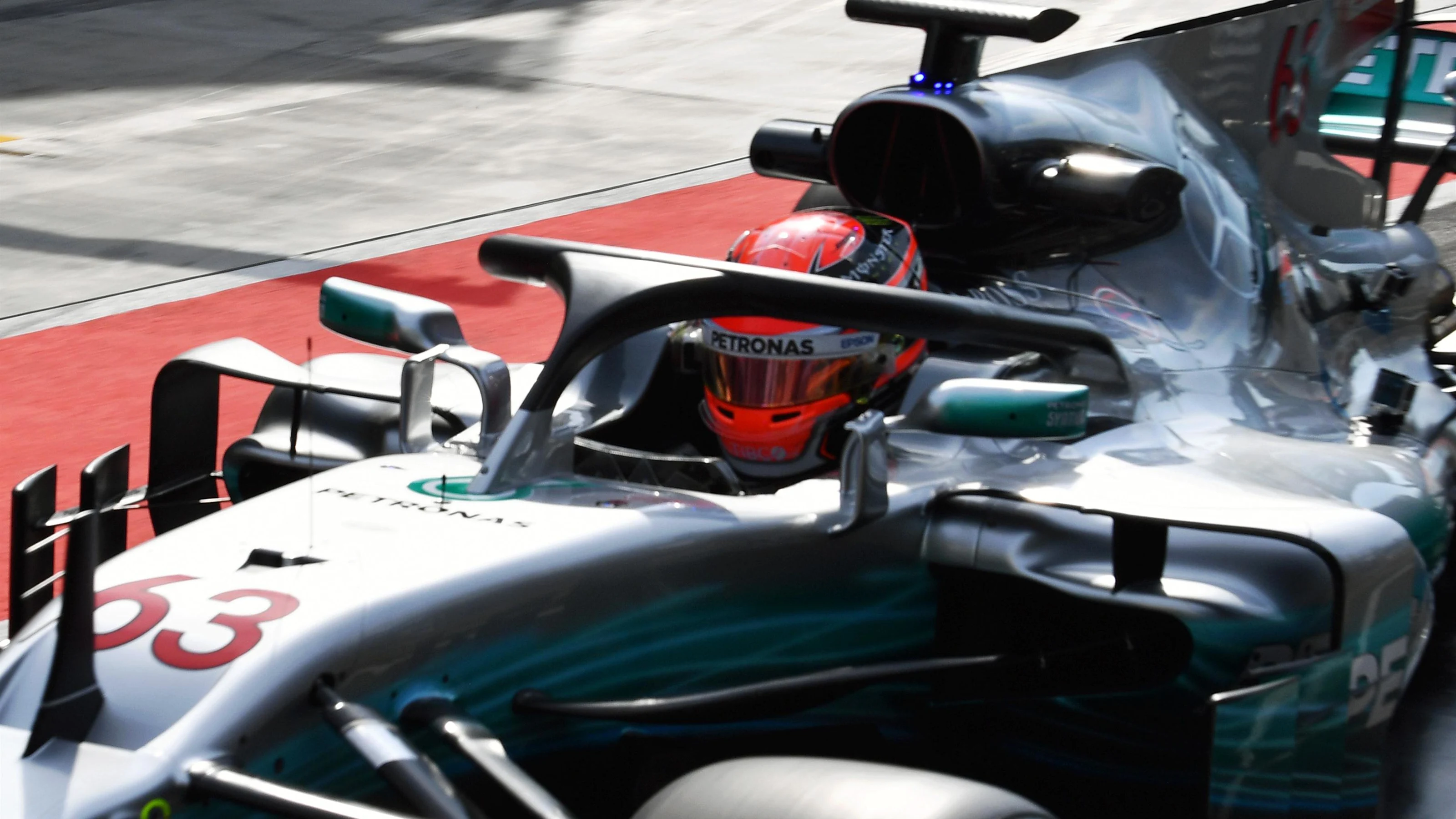 George Russell (GBR) Mercedes-Benz F1 W08 Hybrid at Formula One Testing, Day Two, Hungaroring,