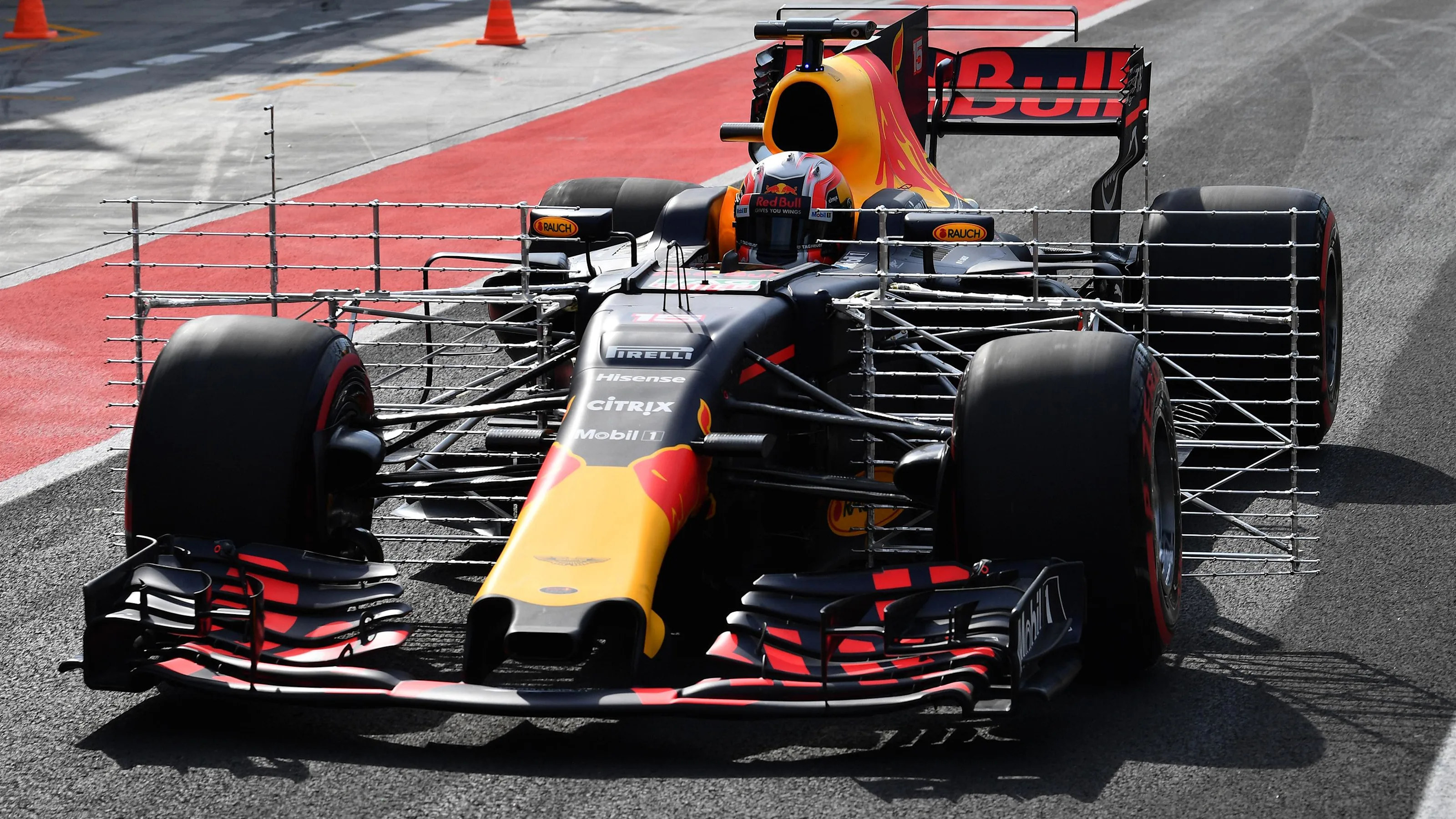Pierre Gasly (FRA) Red Bull Racing RB13 with aero sensors at Formula One Testing, Day Two,