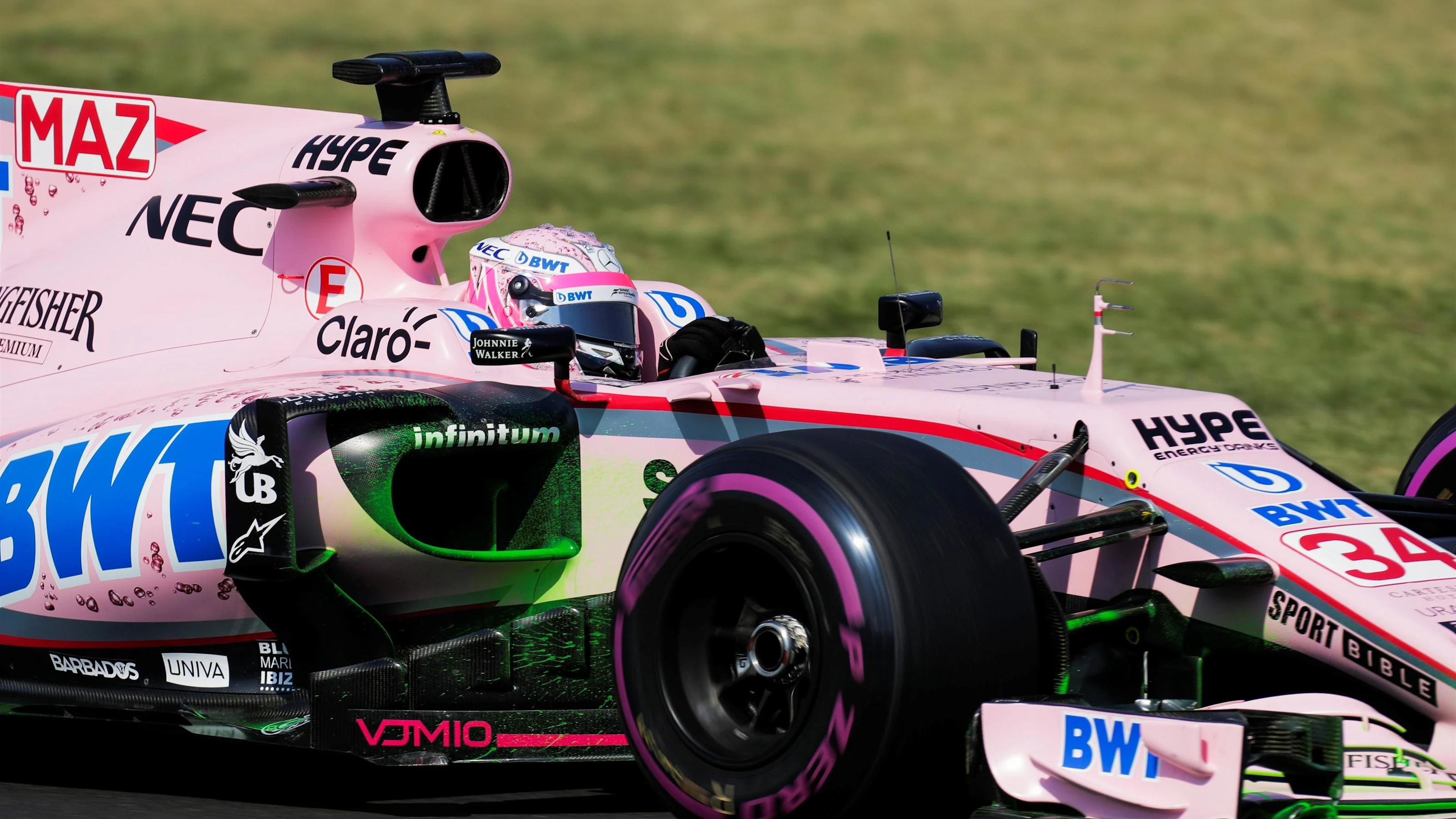 Nikita Mazepin (RUS) Force India VJM10 at Formula One Testing, Day Two, Hungaroring, Hungary,