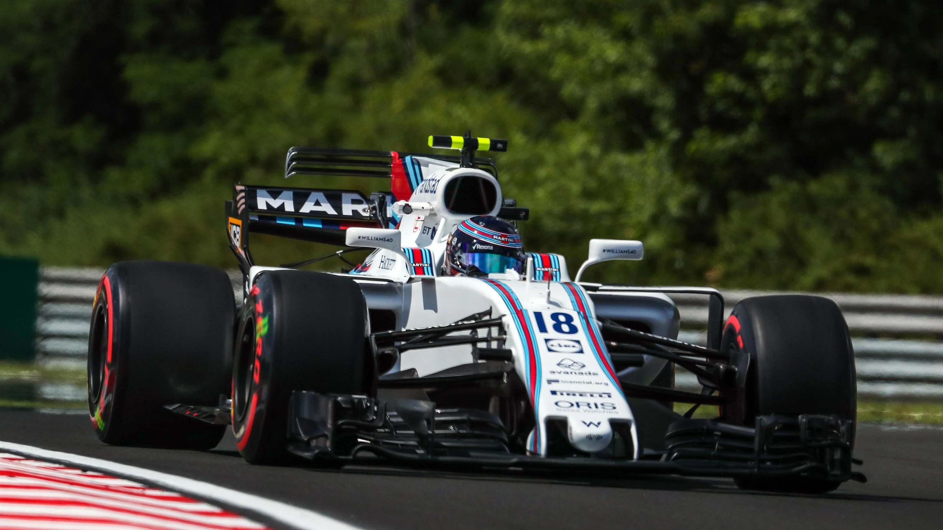 Lance Stroll (CDN) Williams FW40 at Formula One World Championship, Rd11, Hungarian Grand Prix,