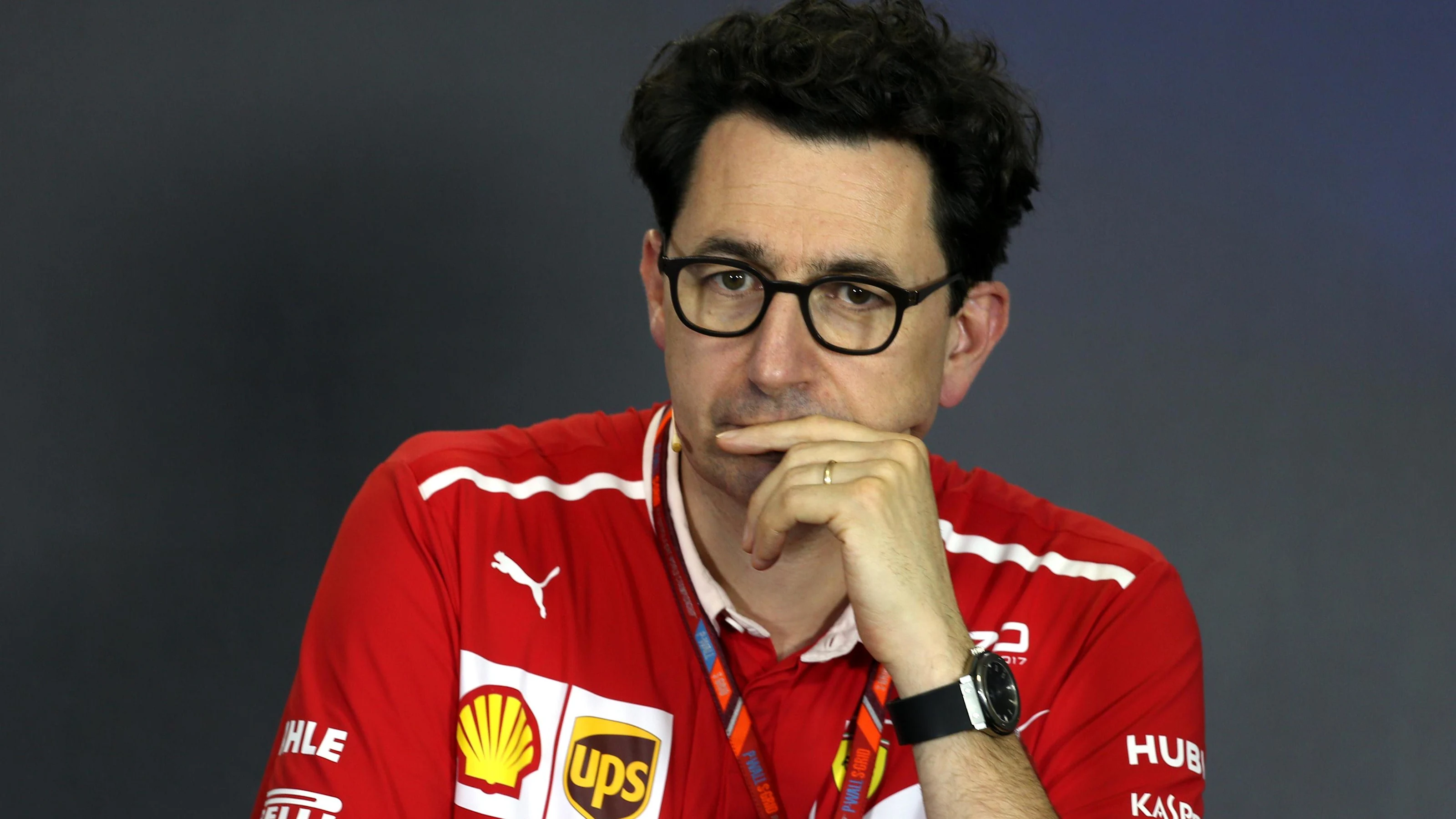 Mattia Binotto (ITA) Ferrari Chief Technical Officer in the Press Conference at Formula One World