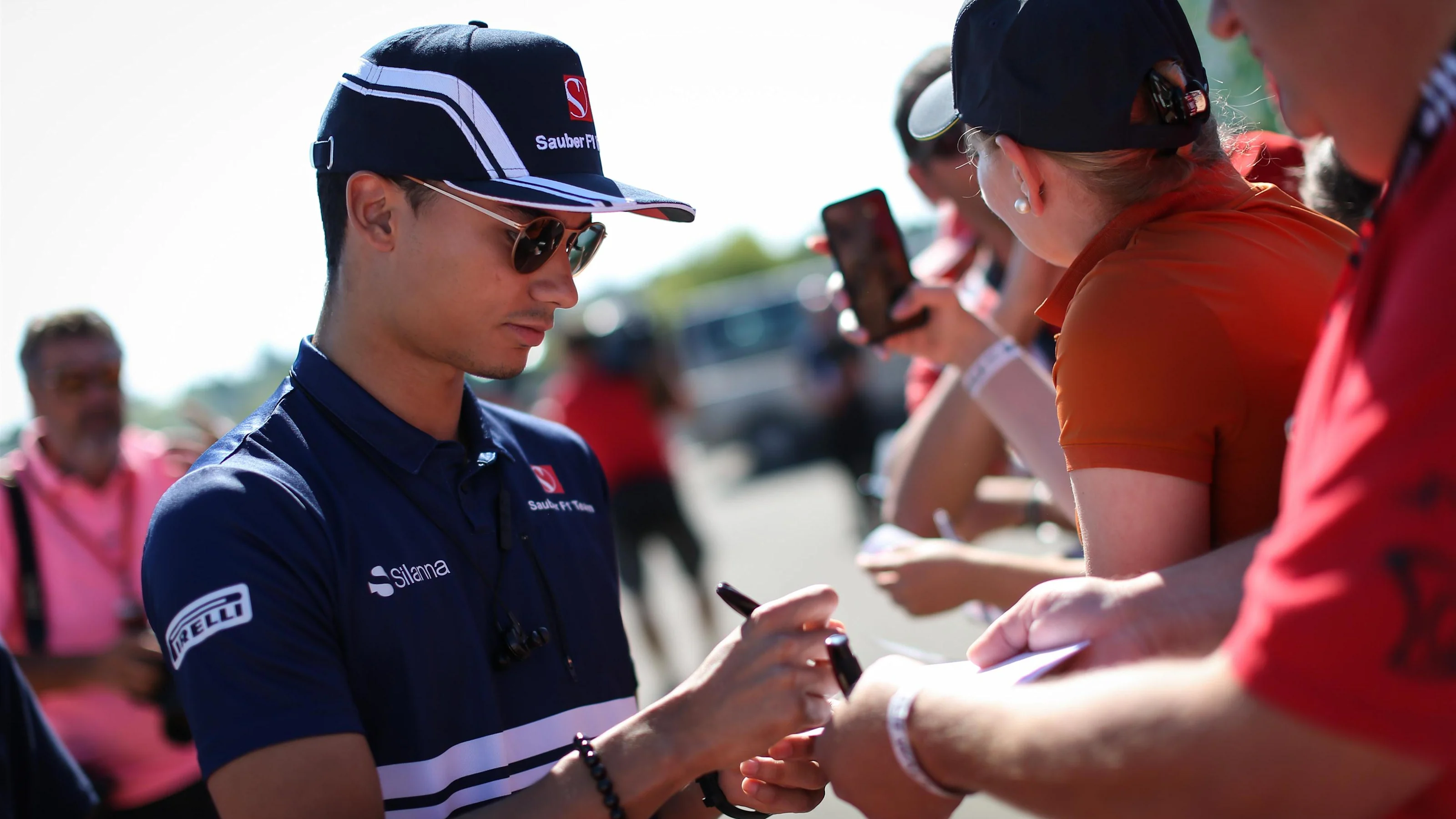 Pascal Wehrlein (GER) Sauber signs autographs for the fans at Formula One World Championship, Rd11,