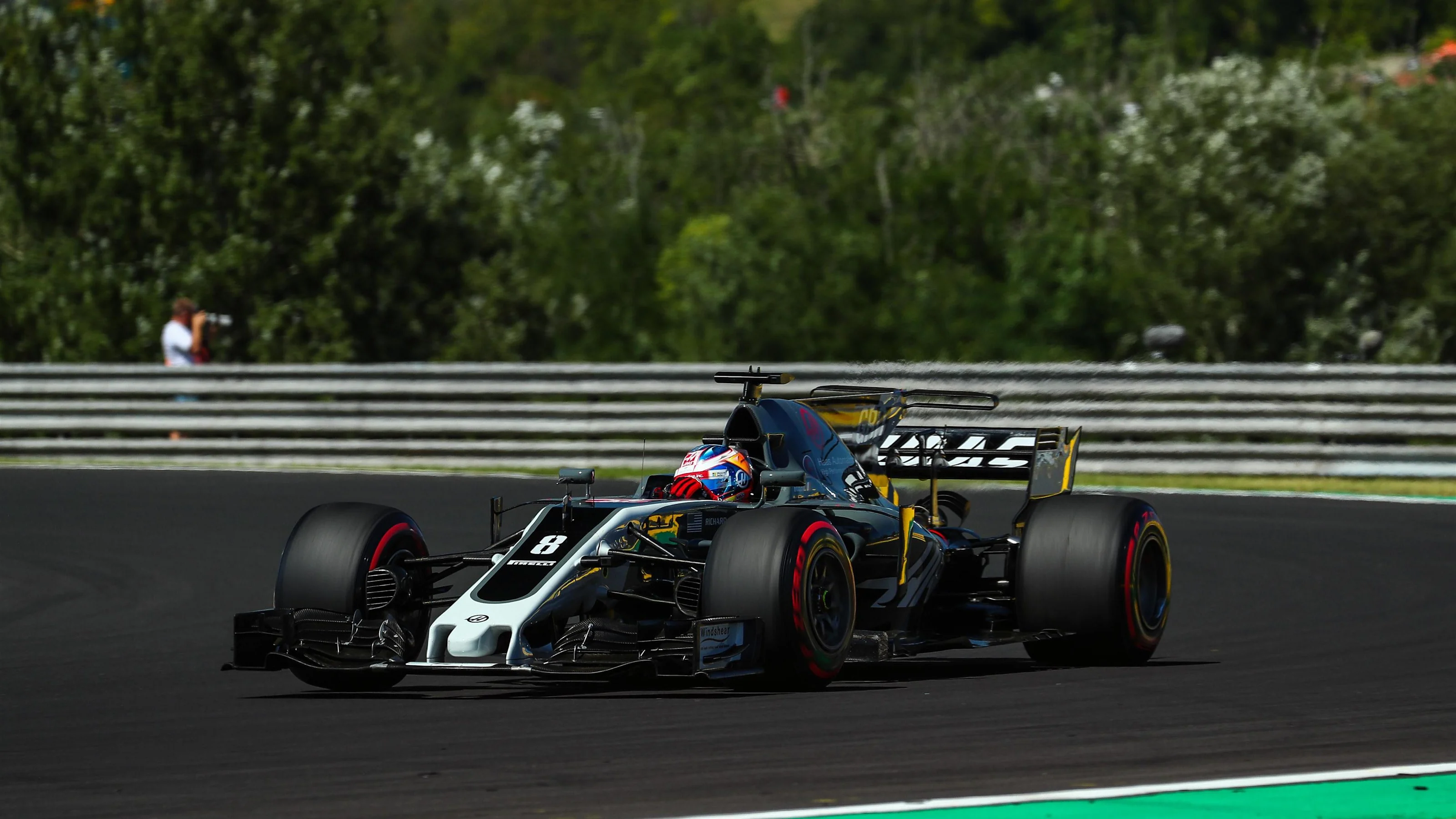 Romain Grosjean (FRA) Haas VF-17 at Formula One World Championship, Rd11, Hungarian Grand Prix,