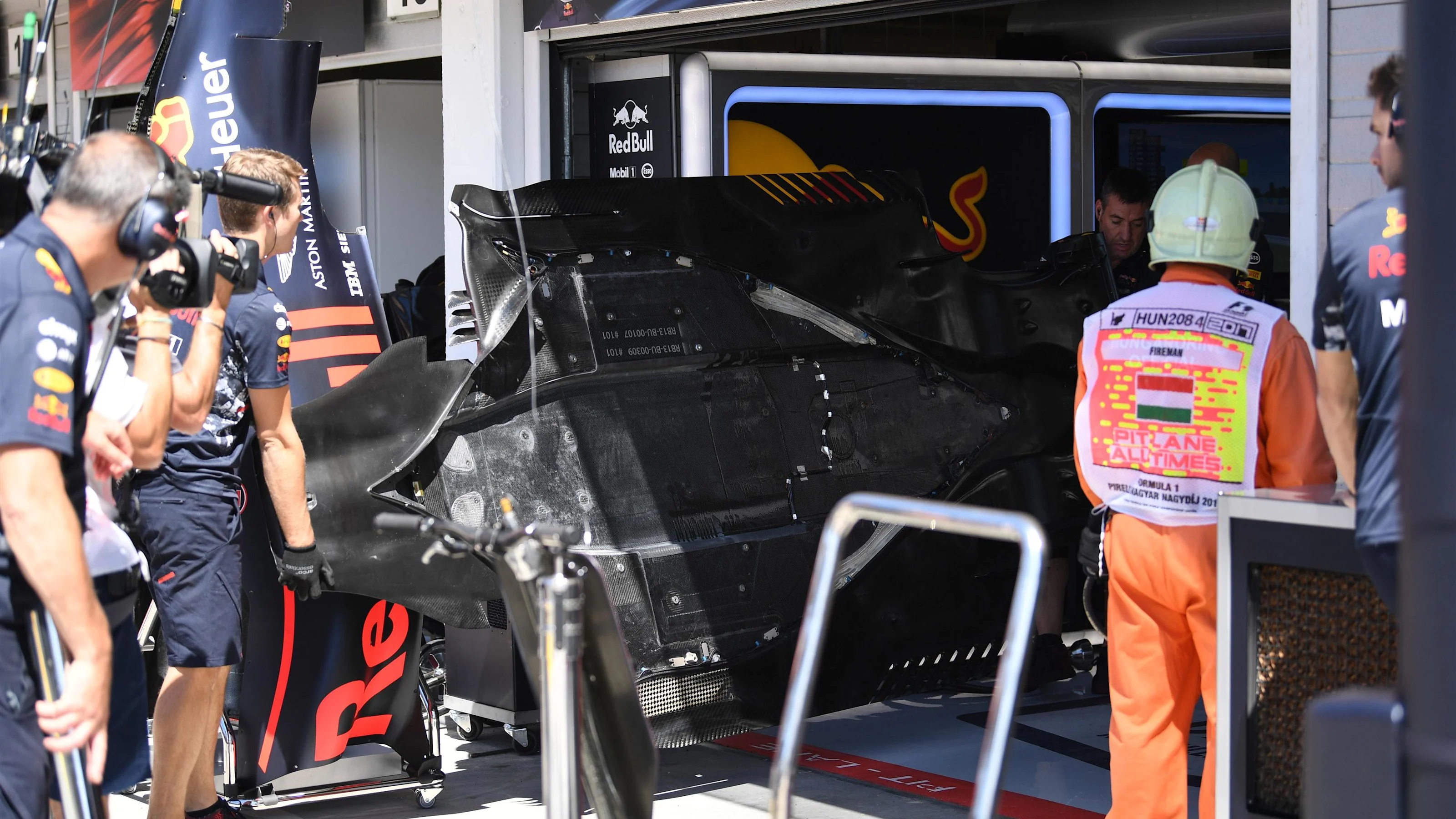 Red Bull Racing RB13 floor at Formula One World Championship, Rd11, Hungarian Grand Prix,