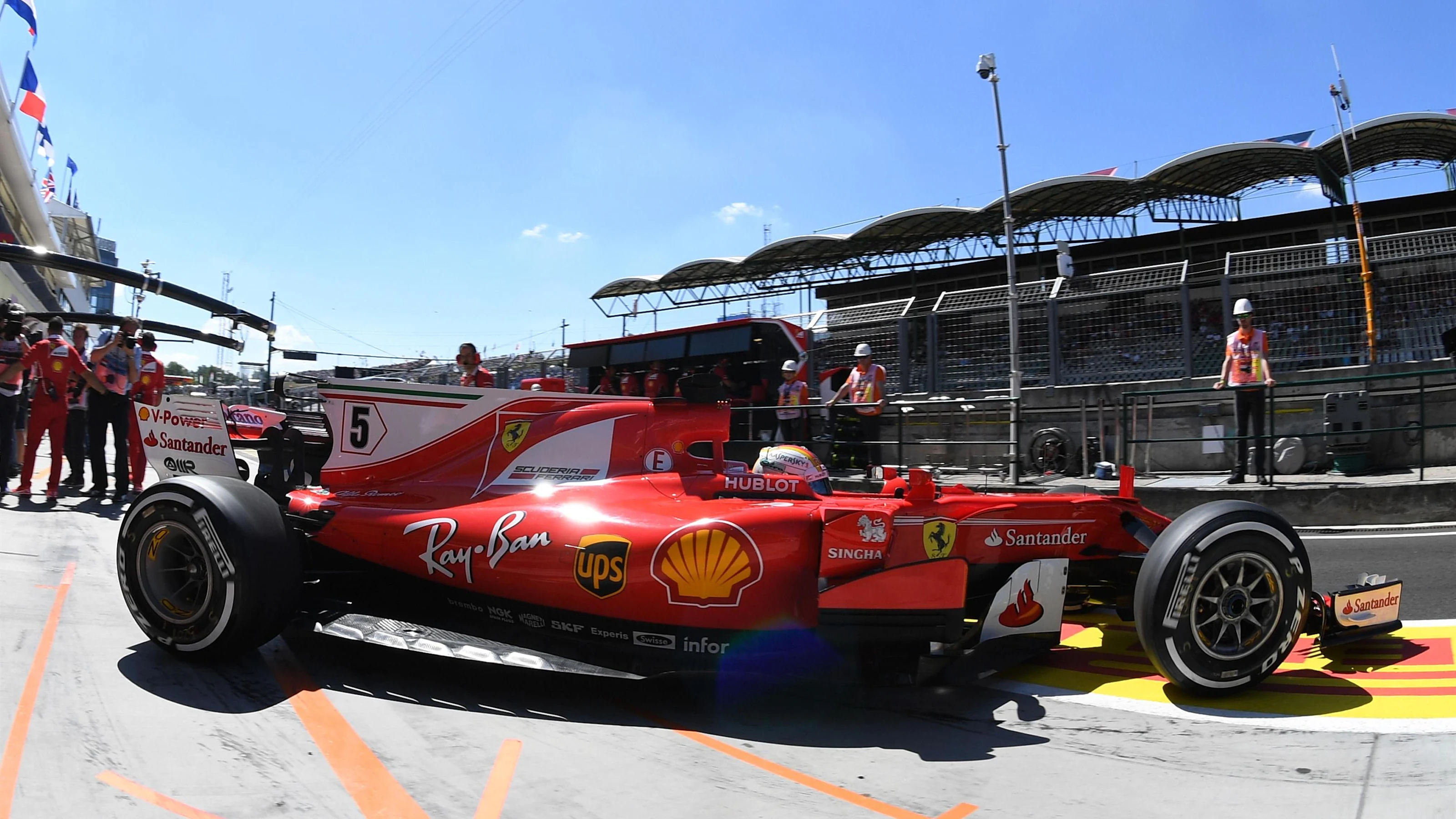 Sebastian Vettel (GER) Ferrari SF70-H at Formula One World Championship, Rd11, Hungarian Grand