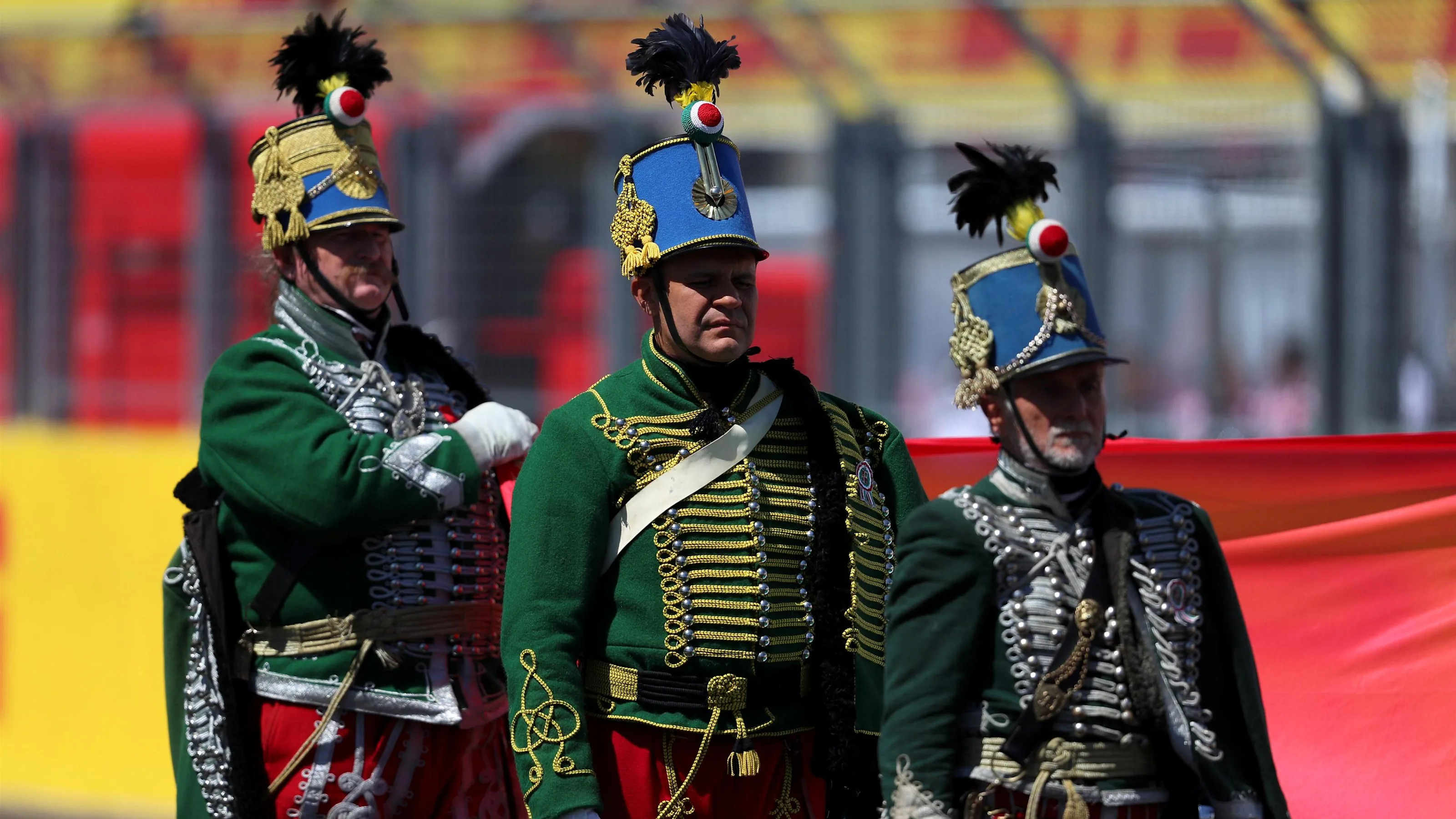 National Anthem is observed on the grid at Formula One World Championship, Rd11, Hungarian Grand