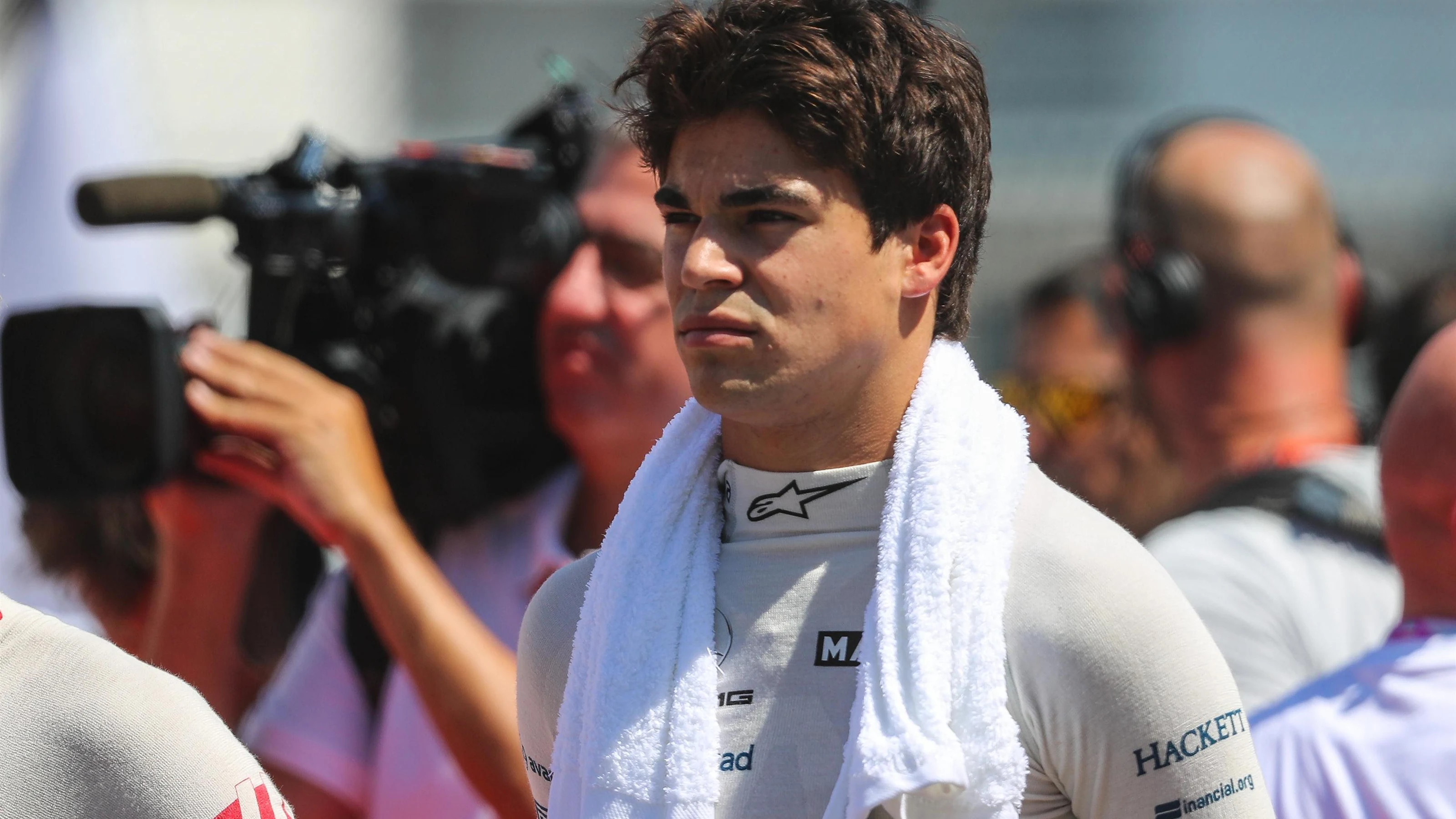 Lance Stroll (CDN) Williams on the grid at Formula One World Championship, Rd11, Hungarian Grand