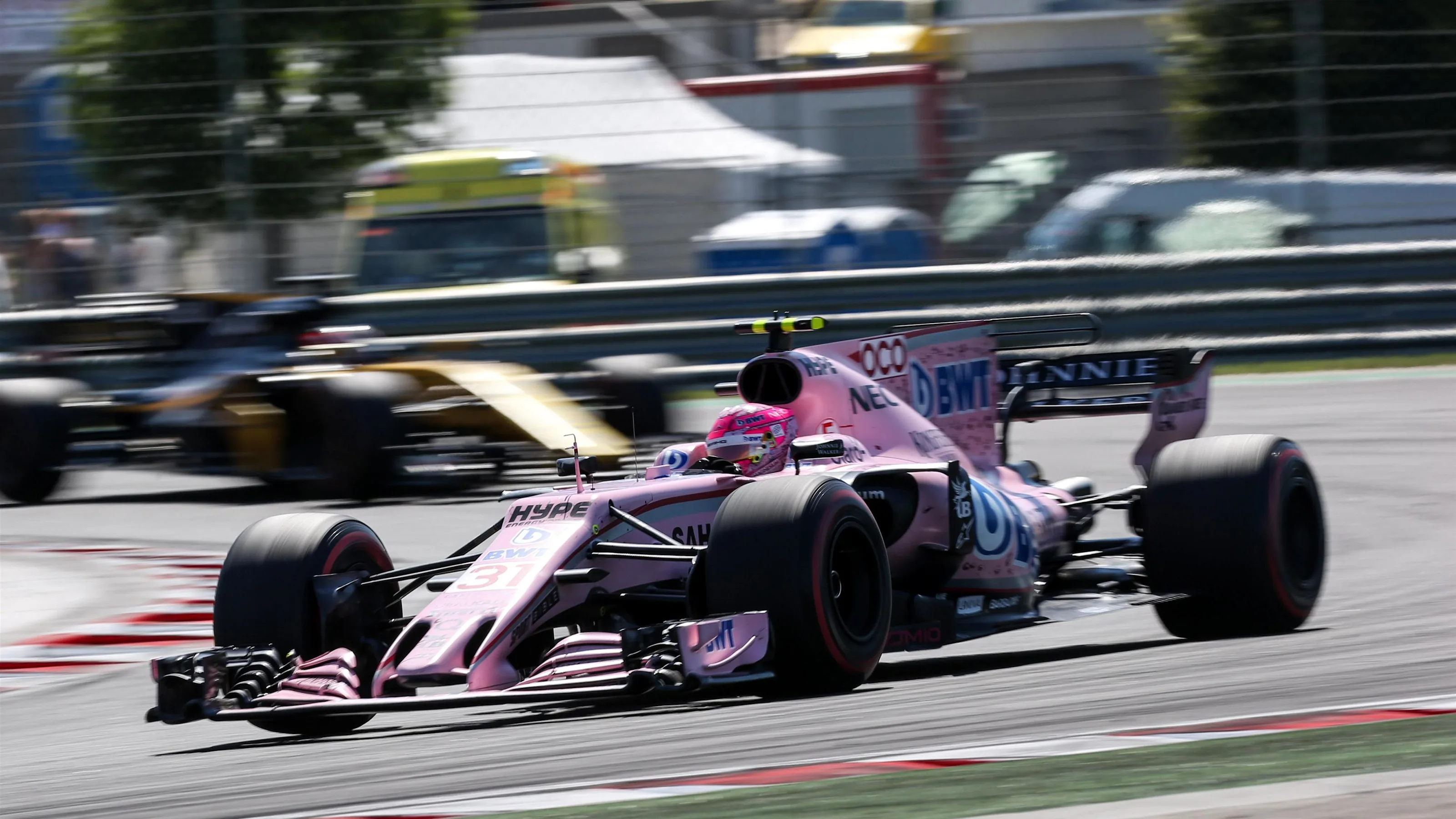 Esteban Ocon (FRA) Force India VJM10 at Formula One World Championship, Rd11, Hungarian Grand Prix,